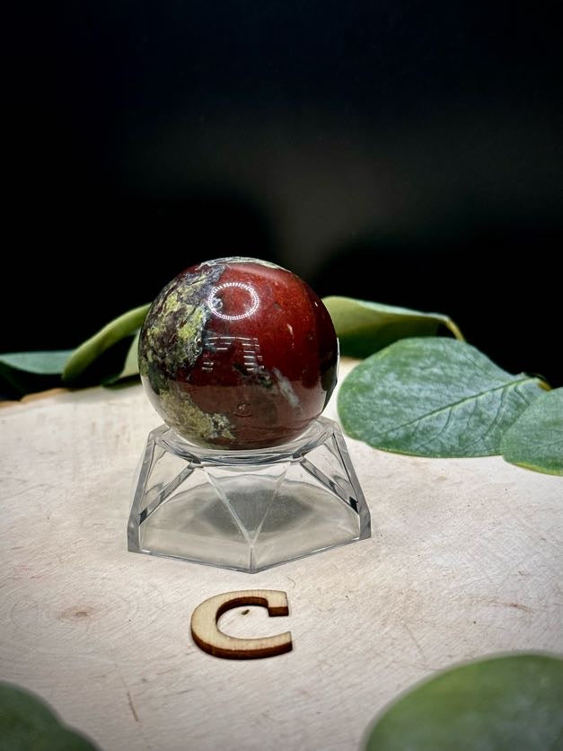Dragon Bloodstone Spheres | Dragon Stone Spheres - Still Water Crystals