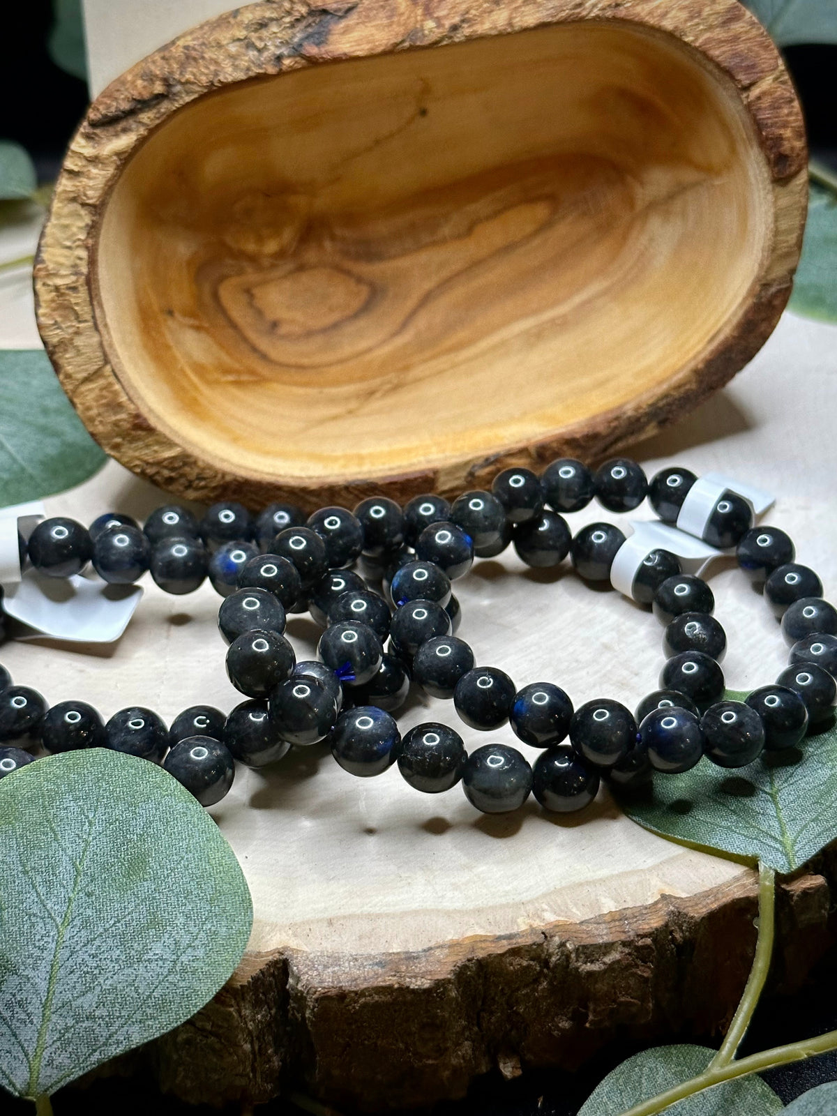 Blue Labradorite Stretch Bracelet 9.5mm