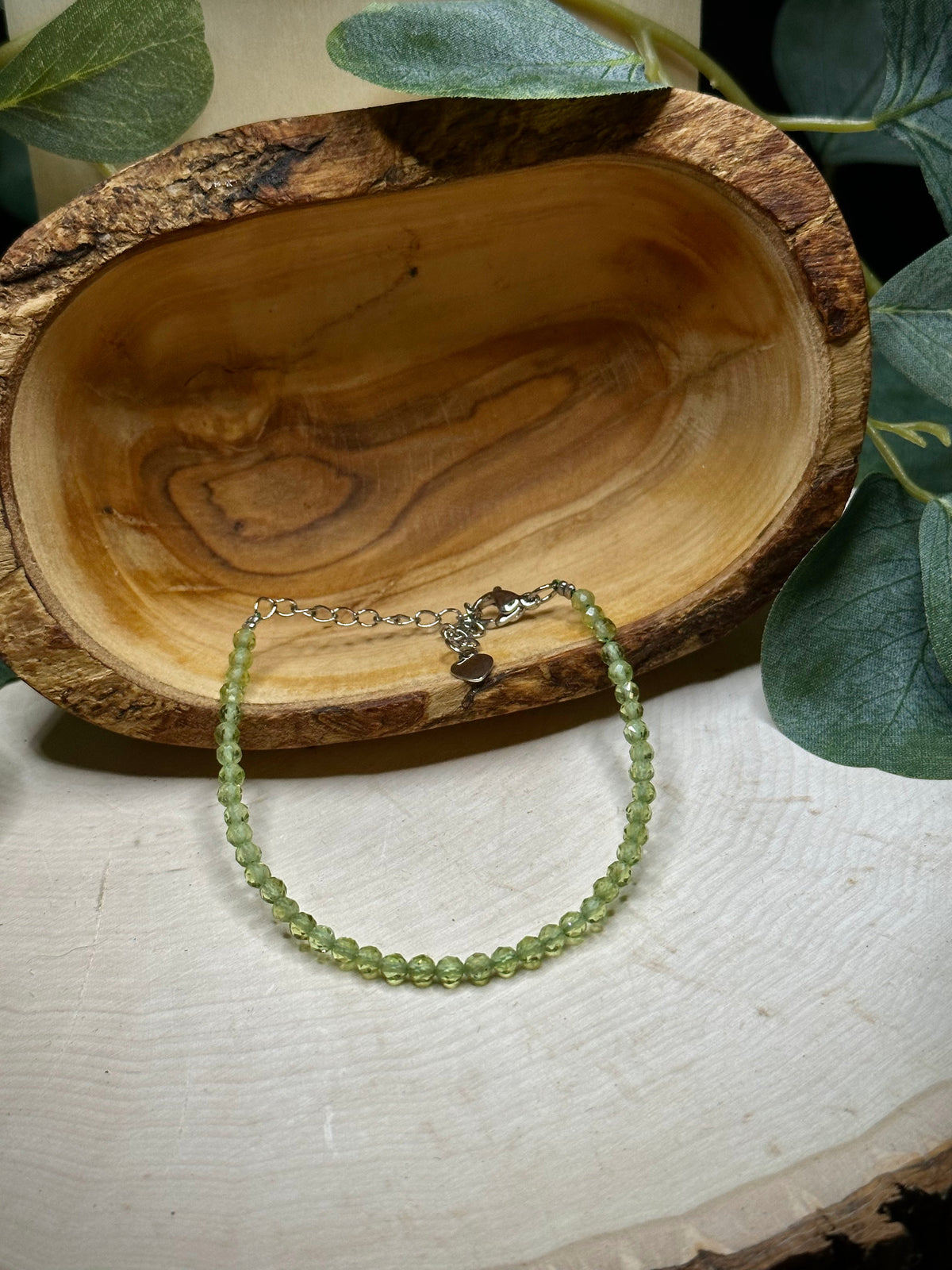 Faceted prehnite clasp bracelet alternate view 2
