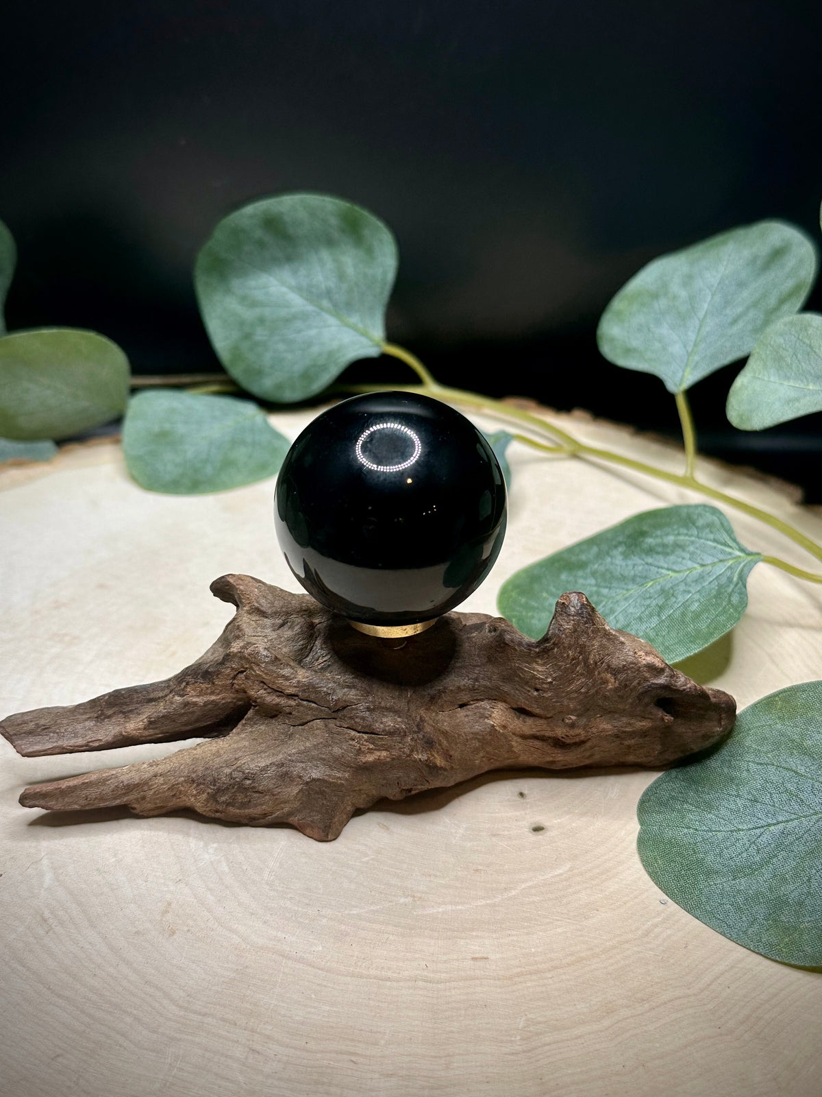 Natural Black Obsidian Spheres | Polished Volcanic Glass Crystal Spheres - Still Water Crystals