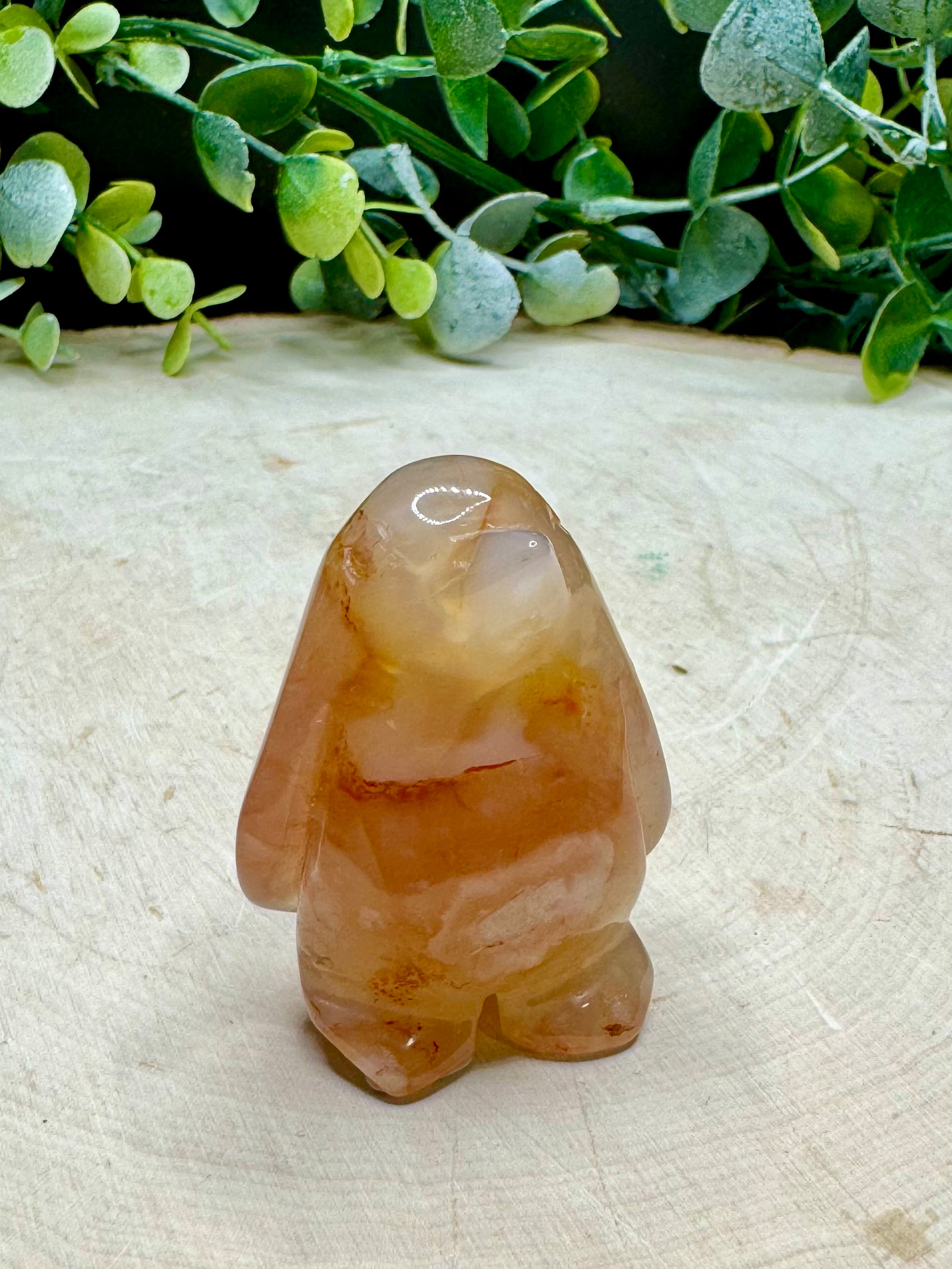Flower Agate Penguin Carvings | Crystal Penguin Figurines