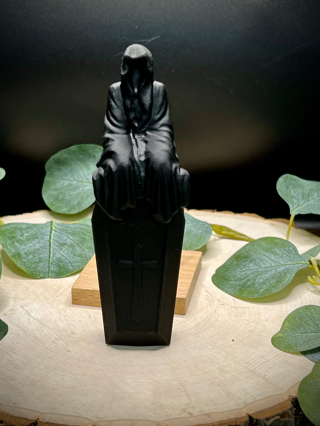 Obsidian Coffin Carving