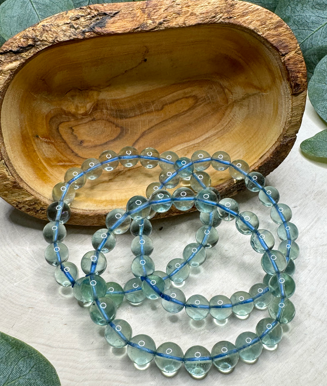 light blue Fluorite 7mm Bracelet