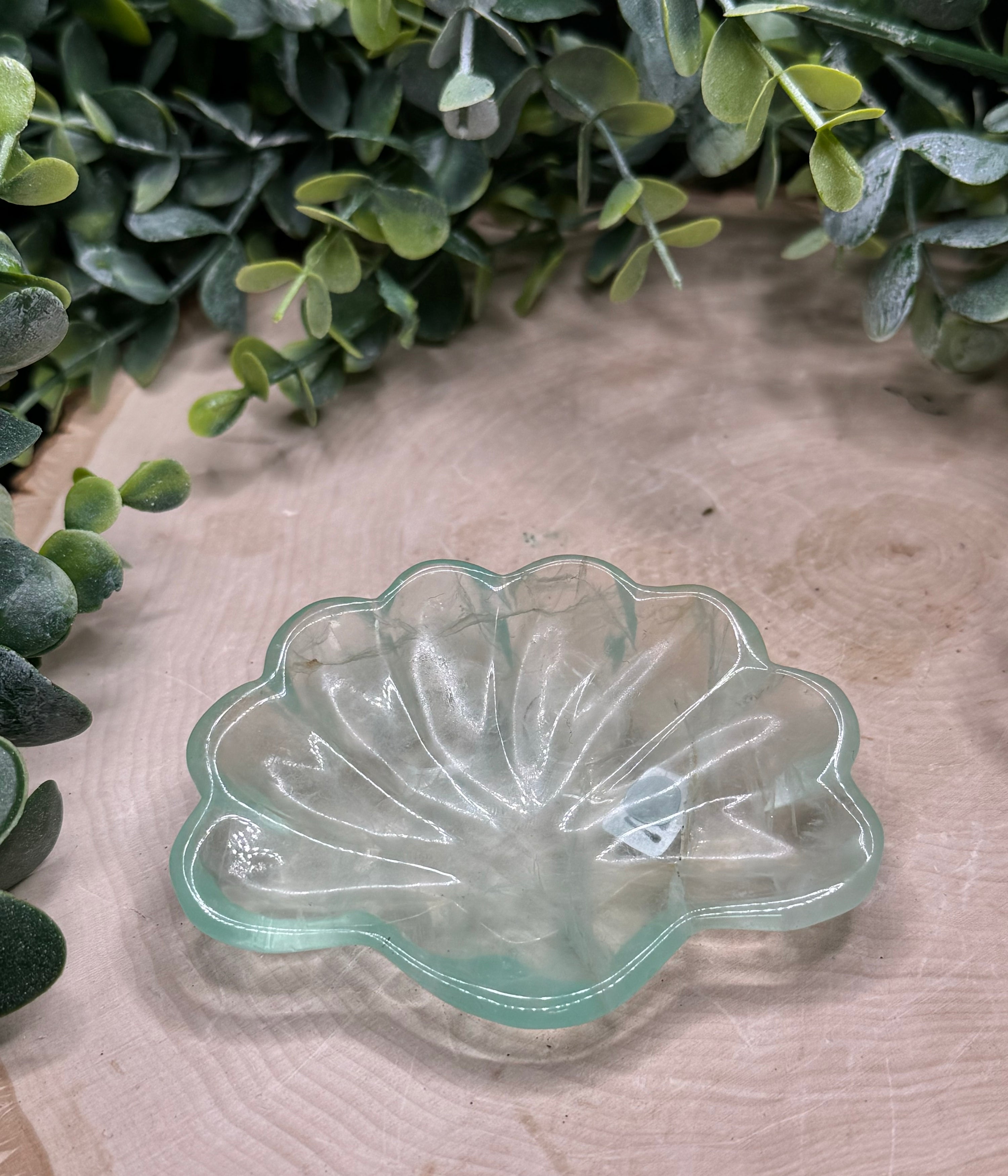 Fluorite Seashell Bowl | Crystal Jewelry Dish | Natural Stone Home Decor - Still Water Crystals