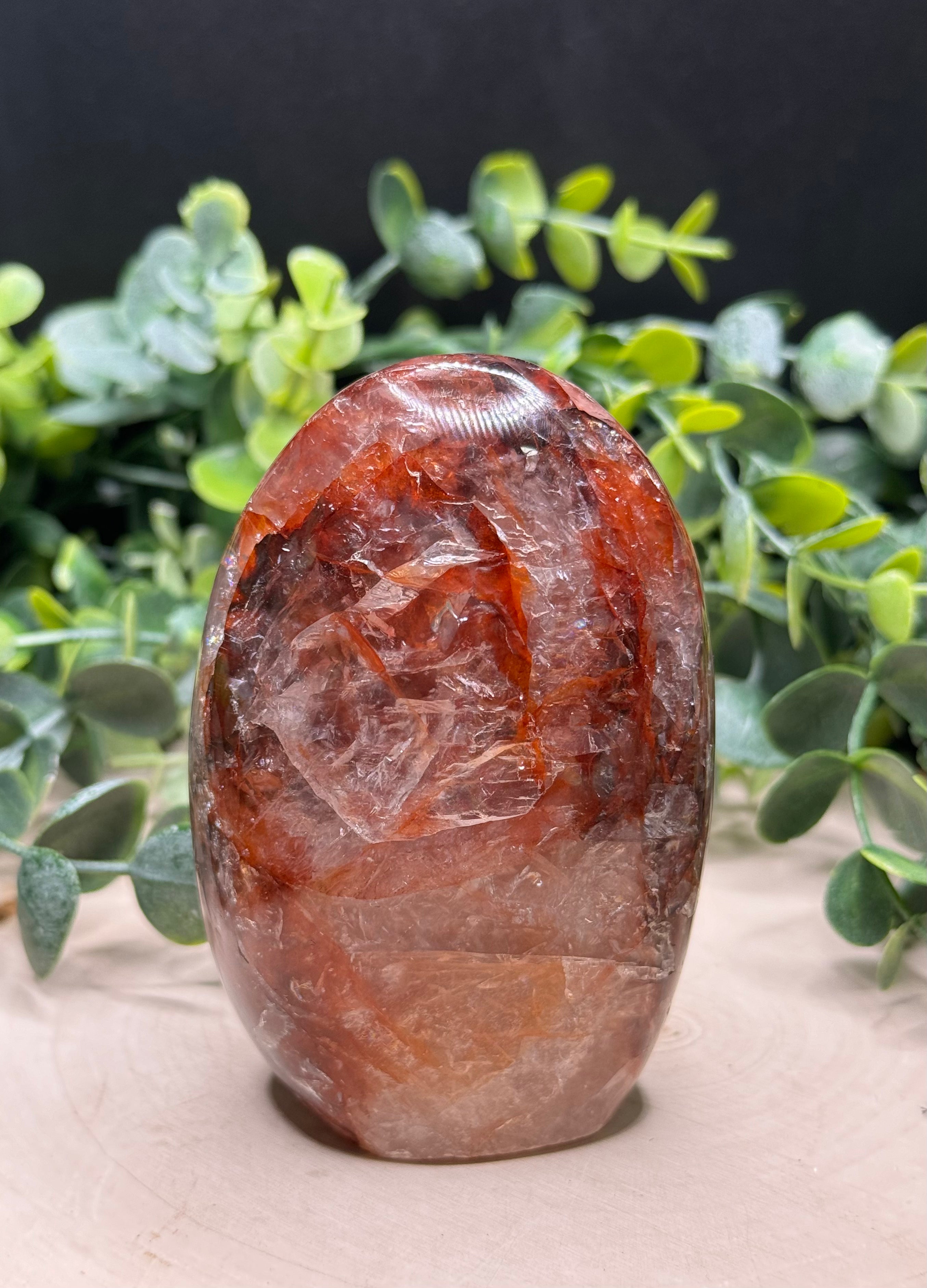 Fire Quartz Freeforms | Hematoid Quartz Polished Crystal Carvings