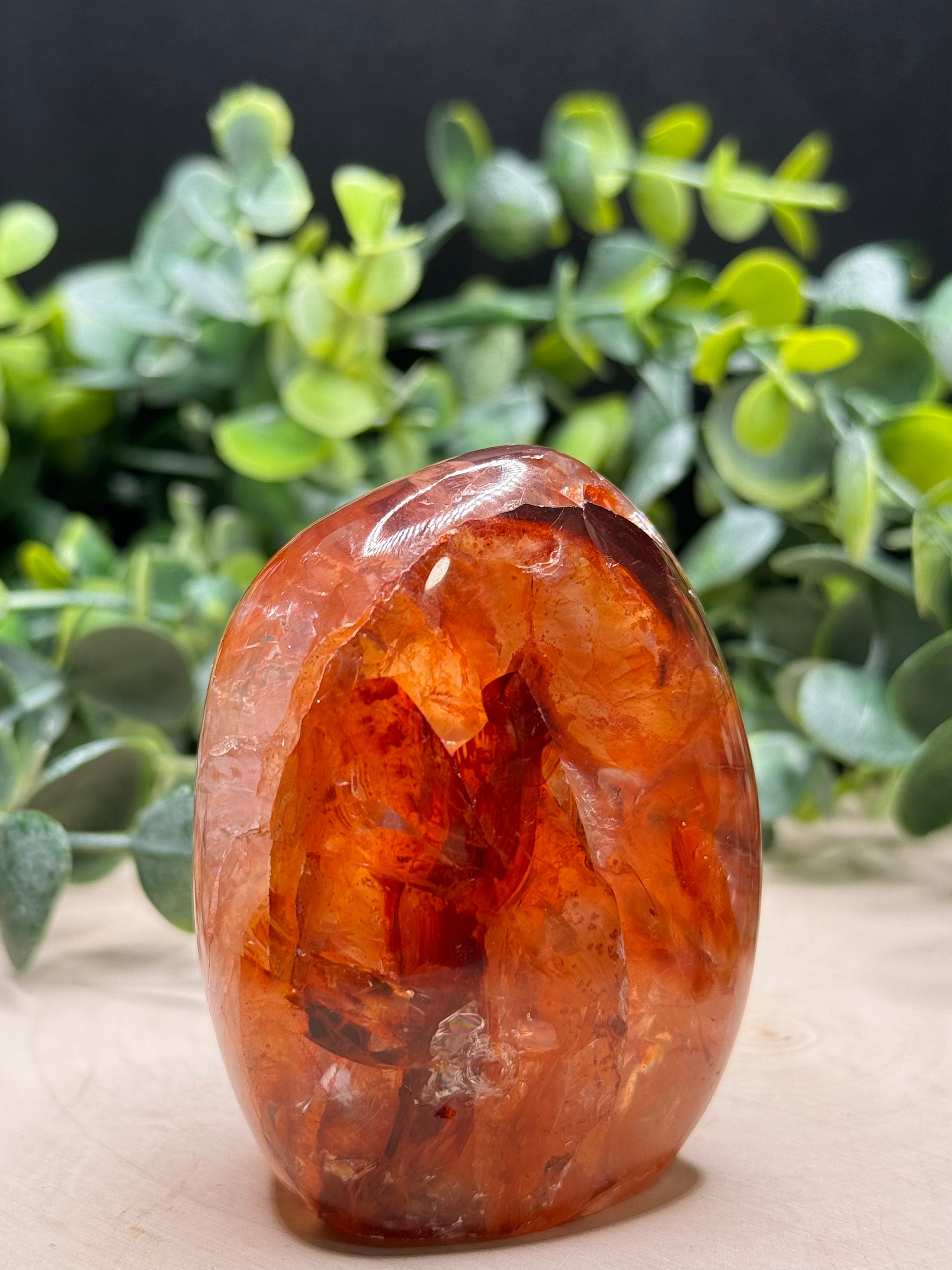 Fire Quartz Freeforms | Hematoid Quartz Polished Crystal Carvings