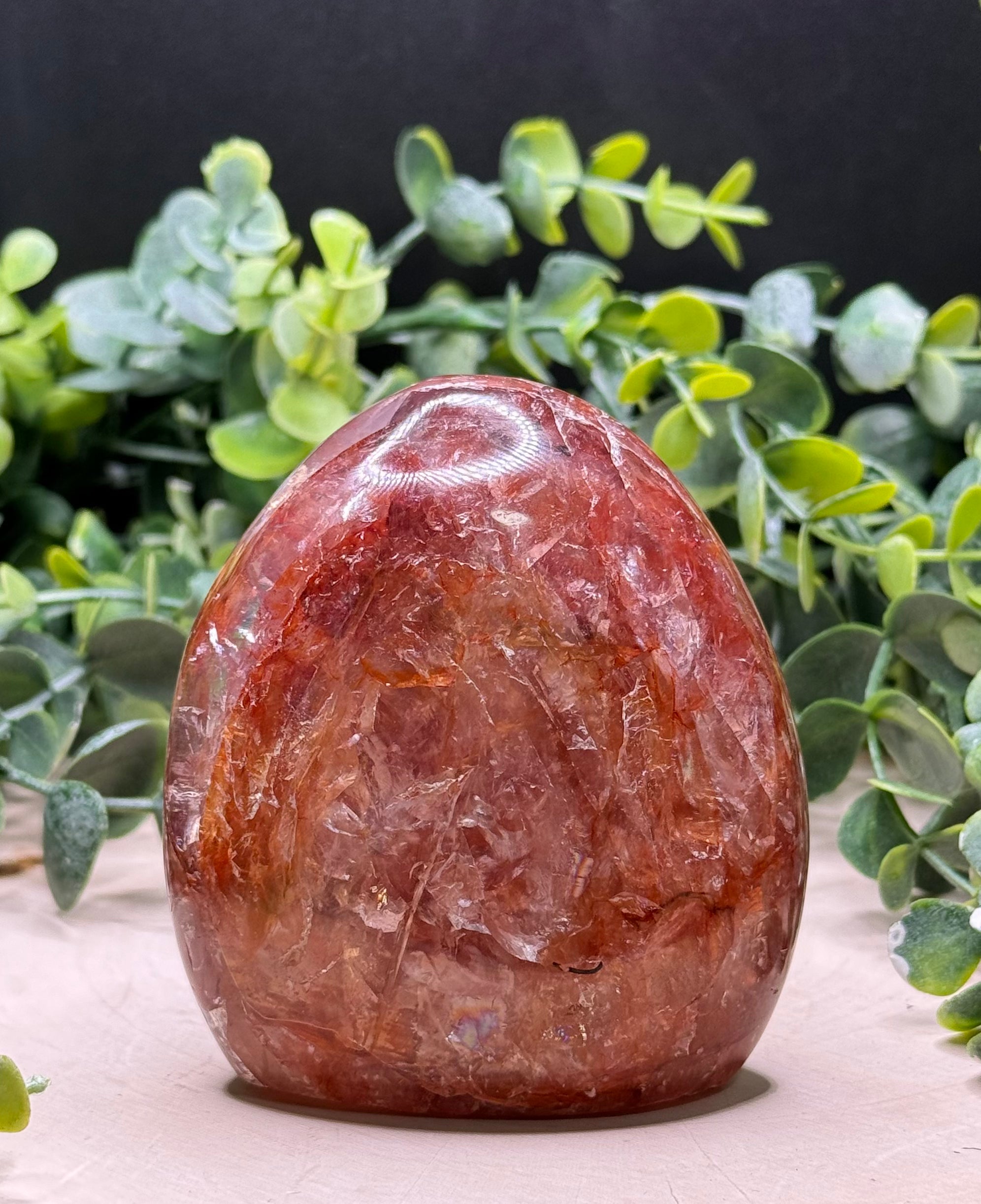 Fire Quartz Freeforms | Hematoid Quartz Polished Crystal Carvings