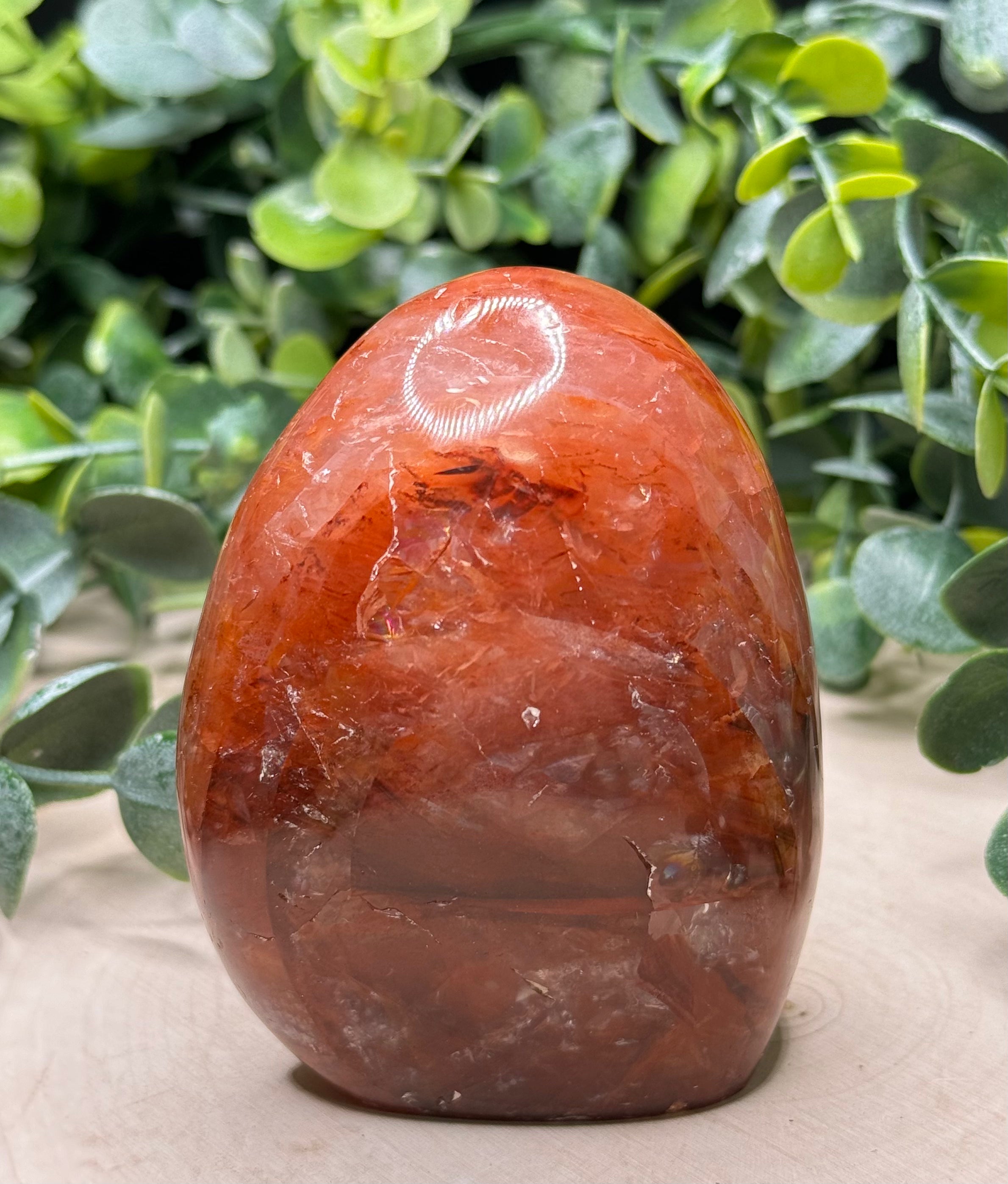 Fire Quartz Freeforms | Hematoid Quartz Polished Crystal Carvings