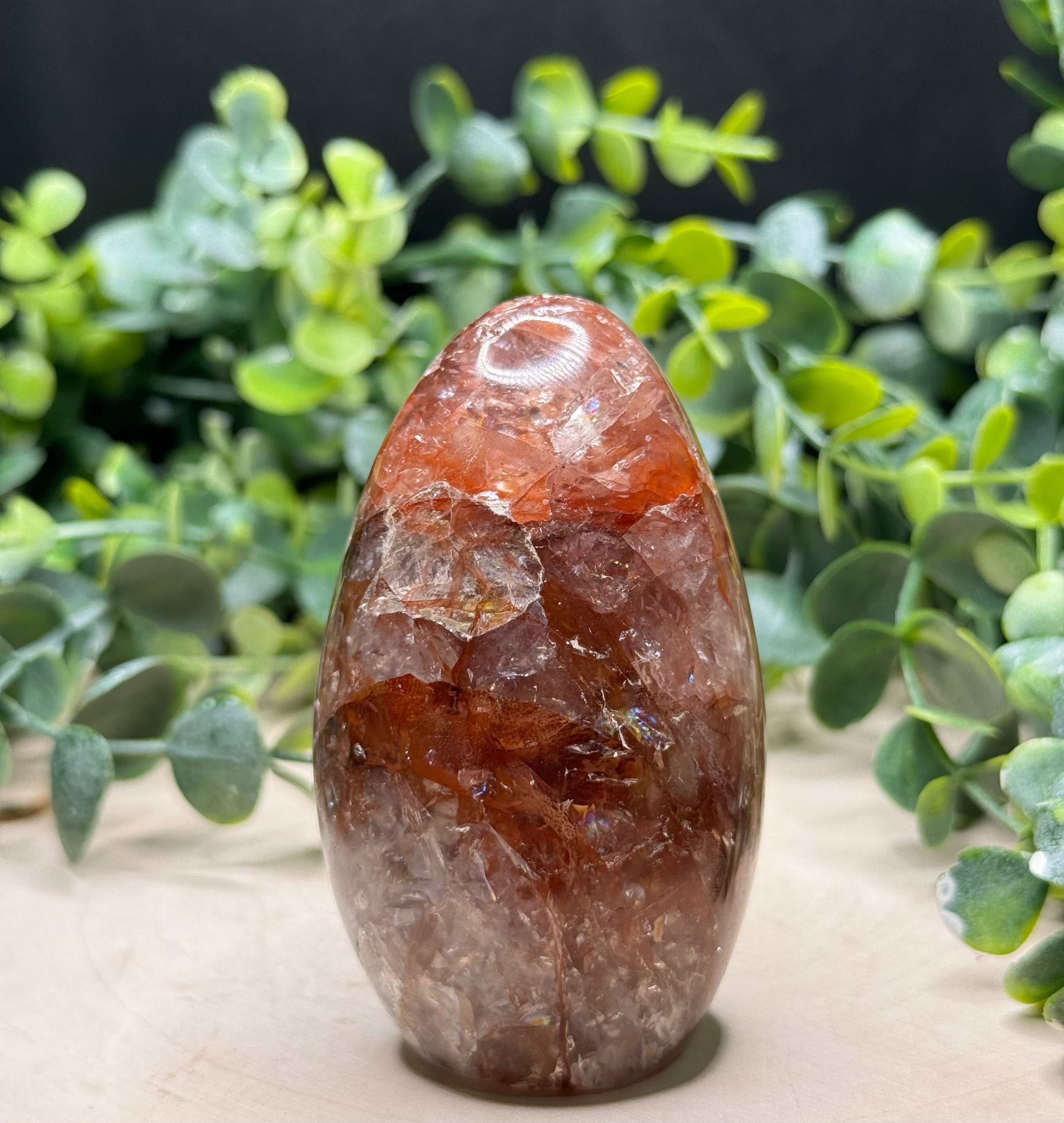 Fire Quartz Freeforms | Hematoid Quartz Polished Crystal Carvings