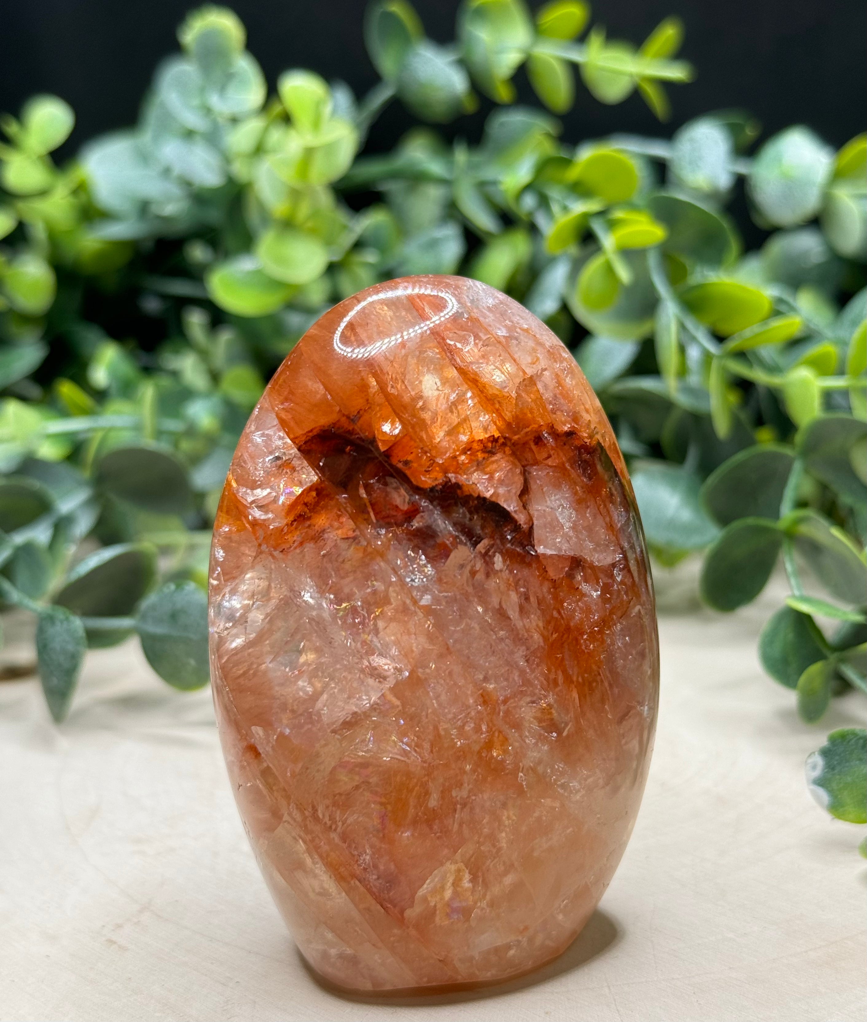 Fire Quartz Freeforms | Hematoid Quartz Polished Crystal Carvings
