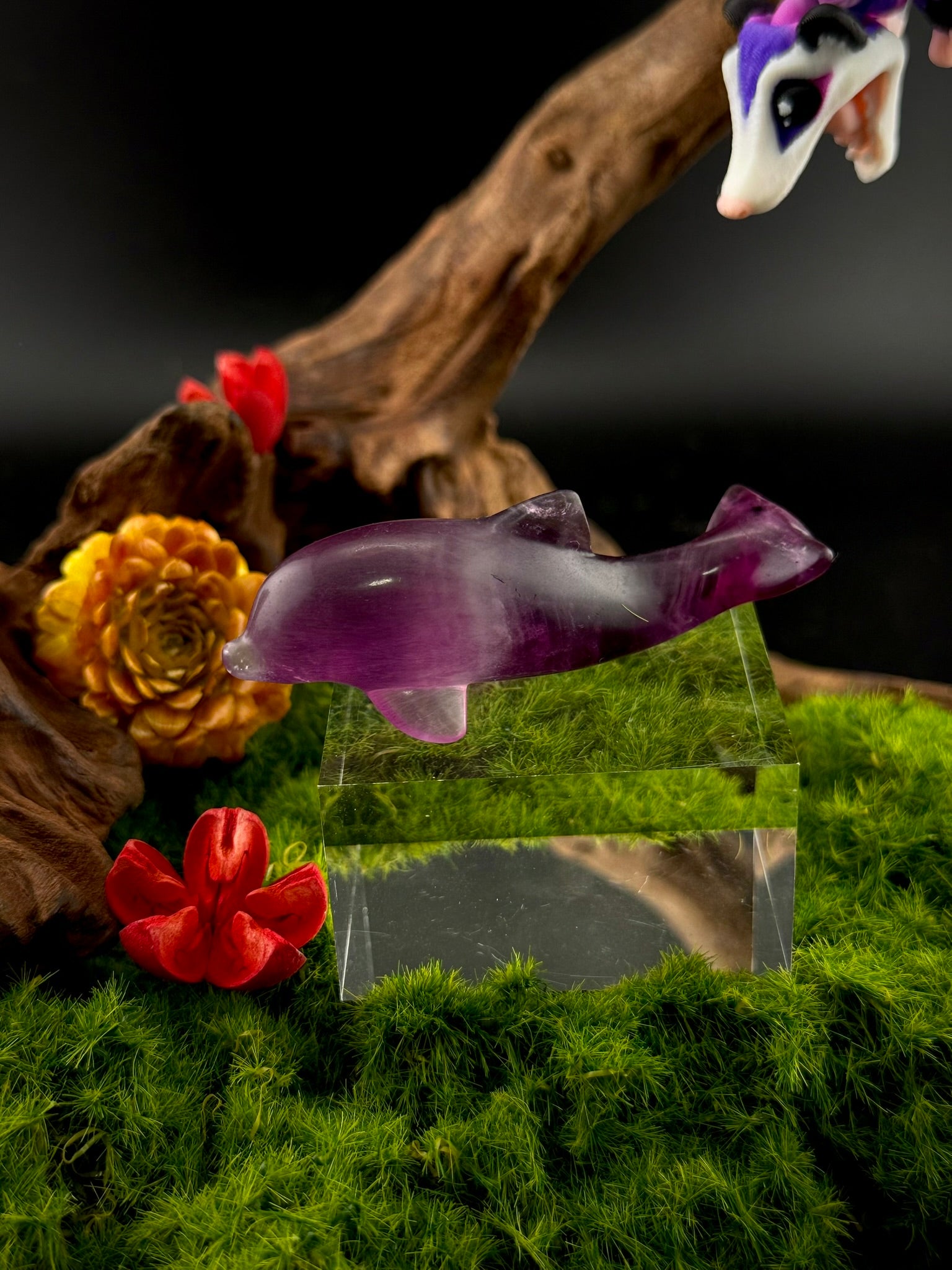 Fluorite Dolphin Carvings