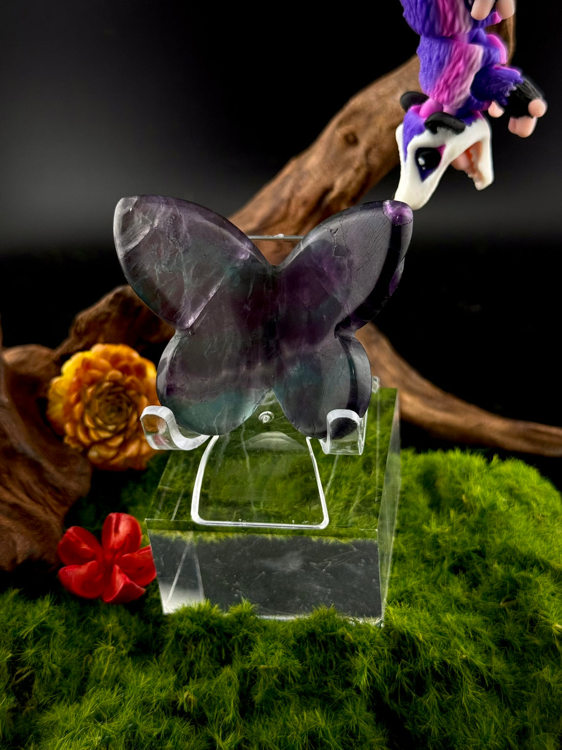 Fluorite Butterfly Carving