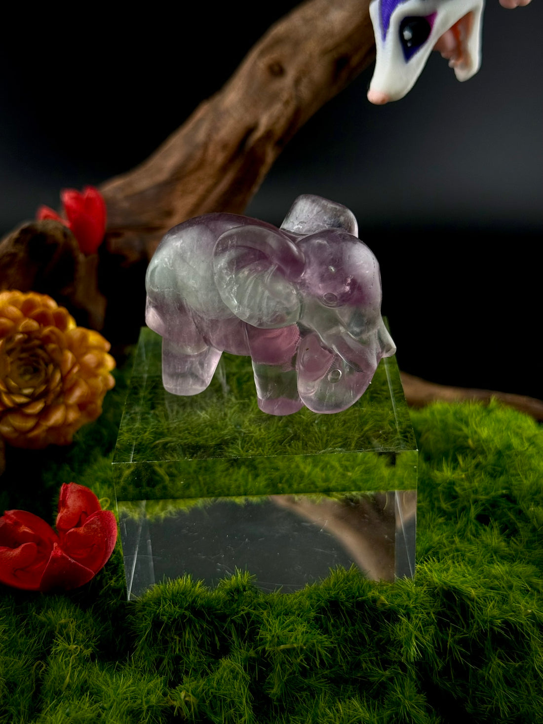 Fluorite Elephant Carvings