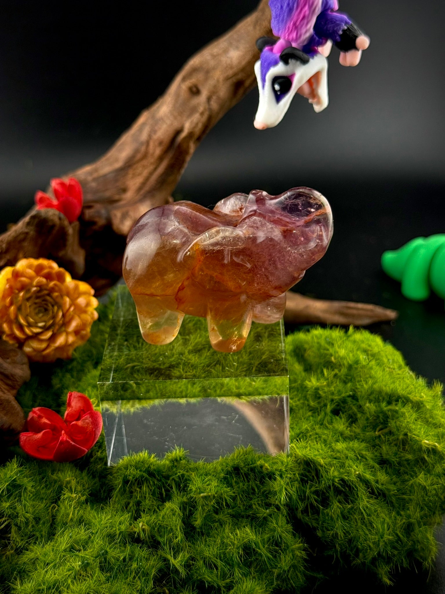 Fluorite Elephant Carvings