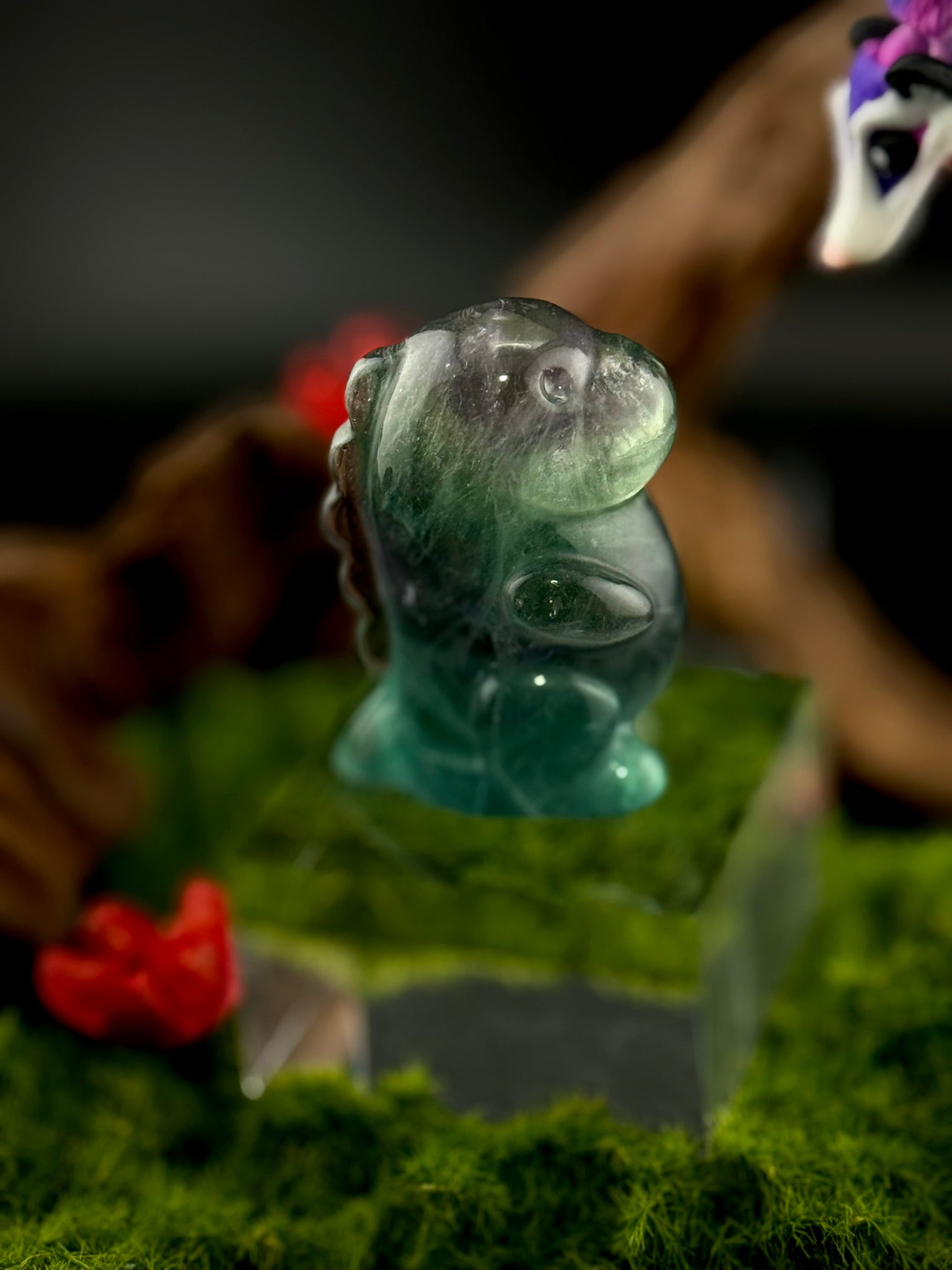 Chubby Fluorite Dino Carvings