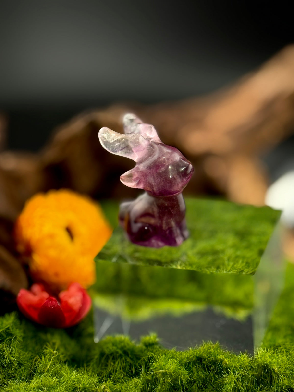 Fluorite Deer Carvings