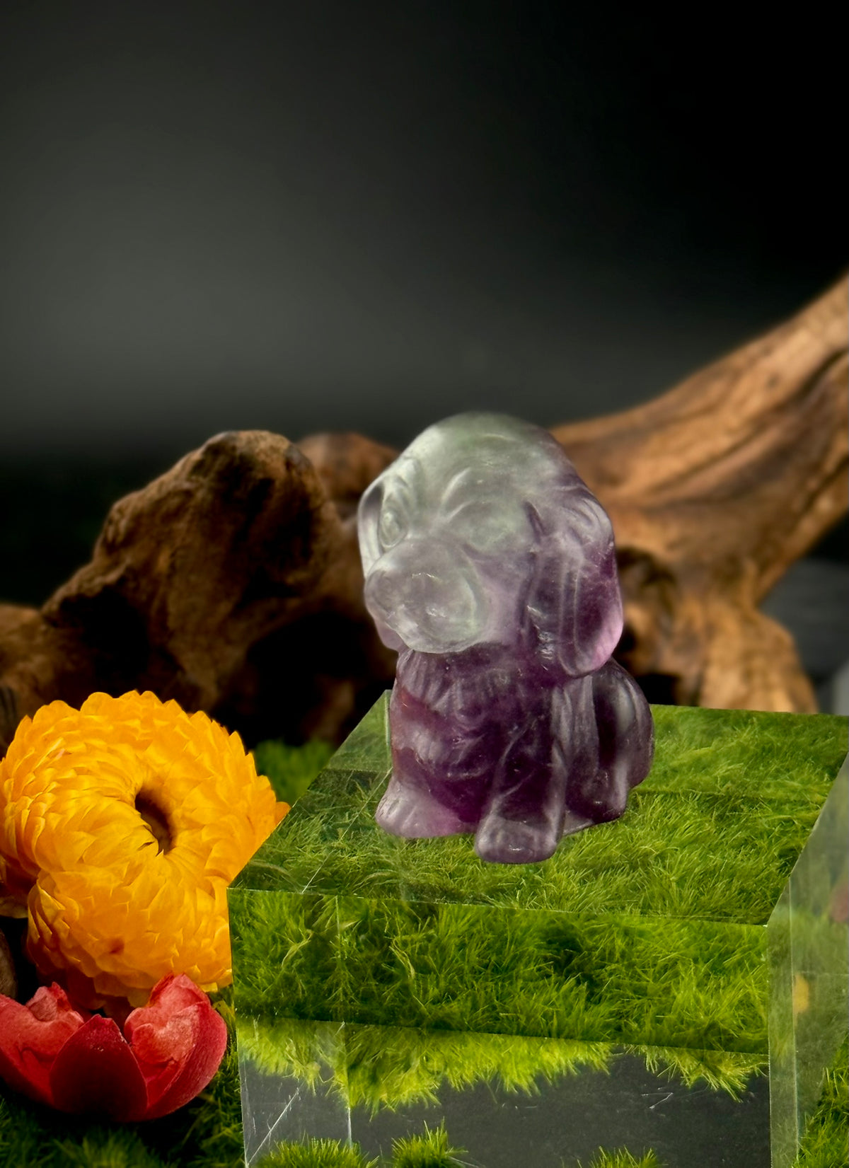 Fluorite Puppy Carvings