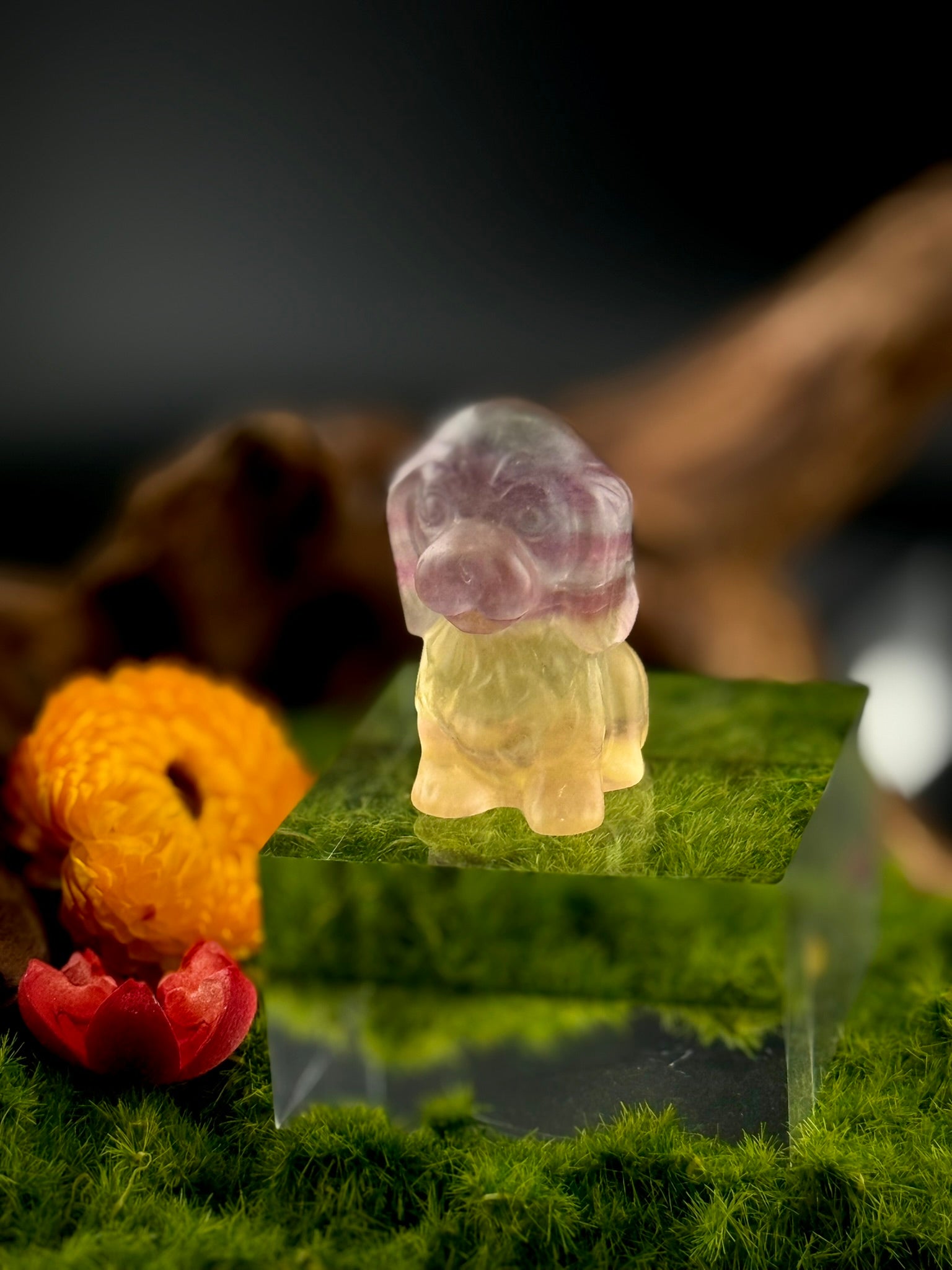 Fluorite Puppy Carvings