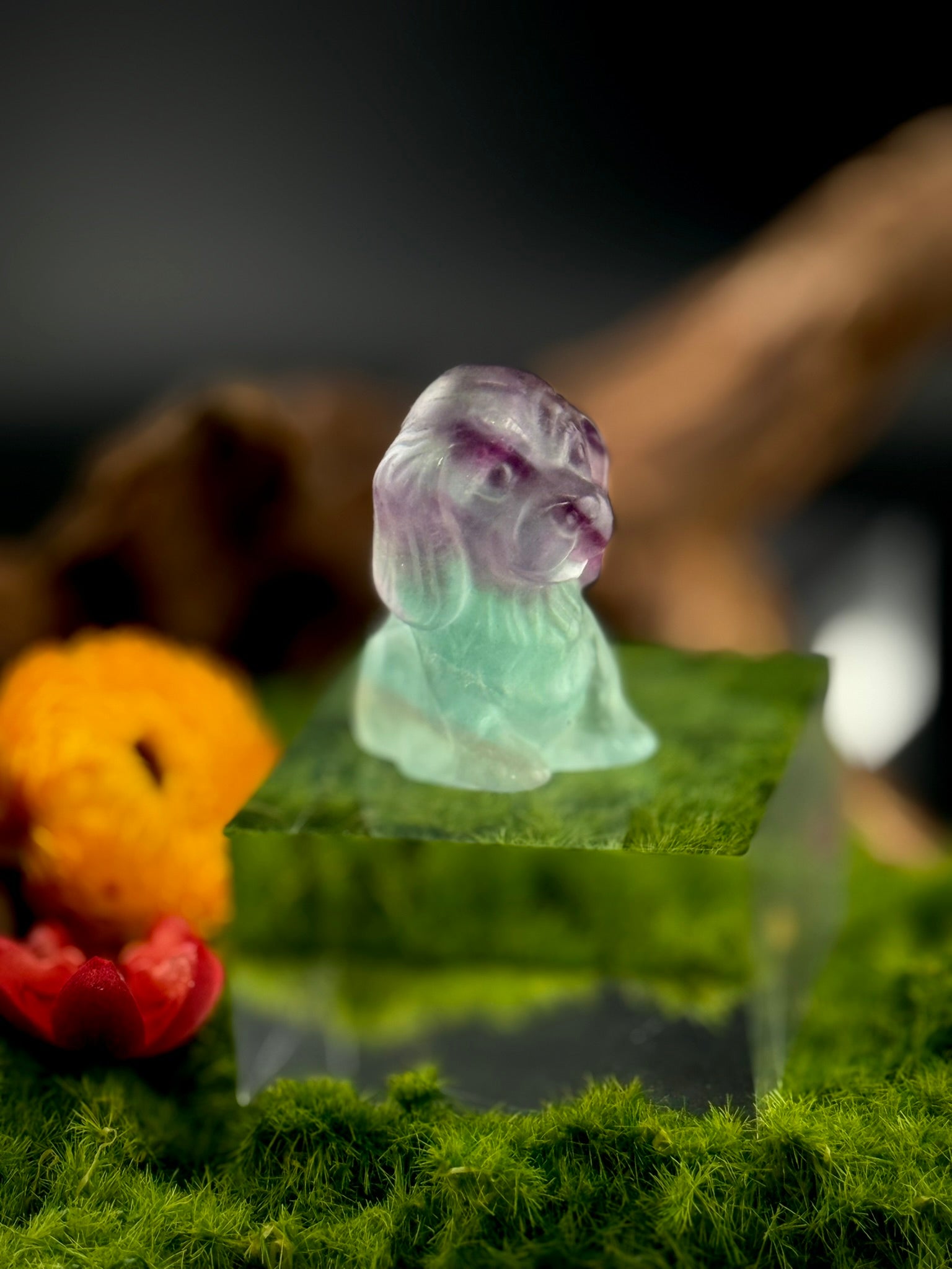 Fluorite Puppy Carvings