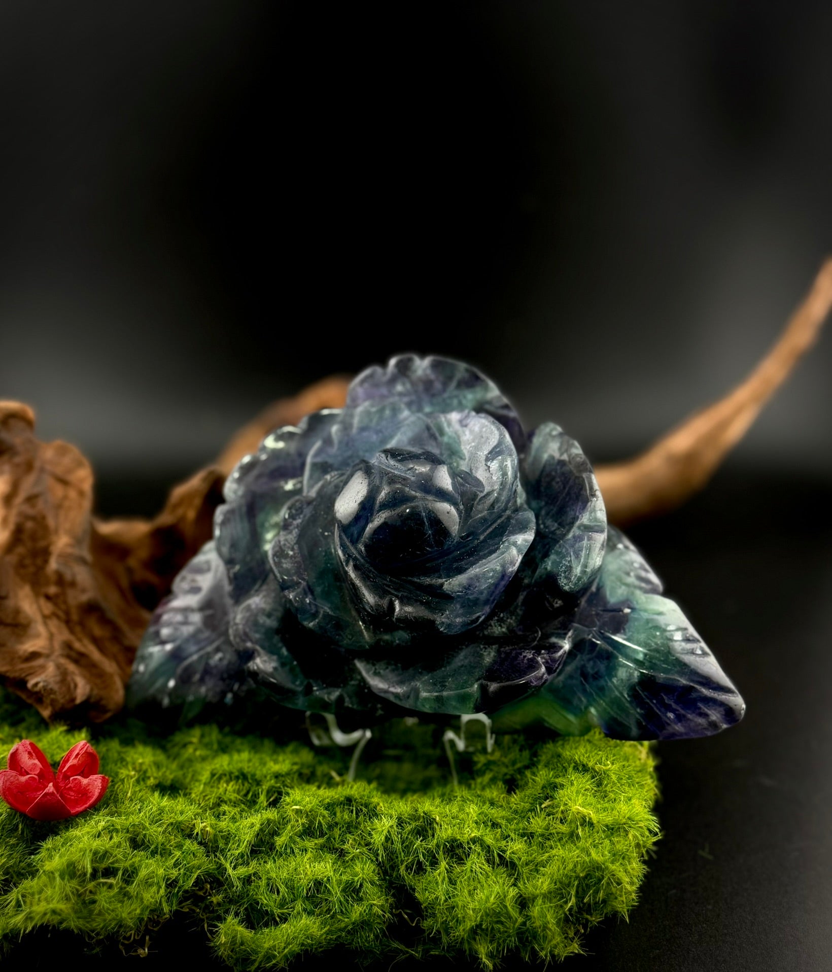 Fluorite Large Rose Carvings