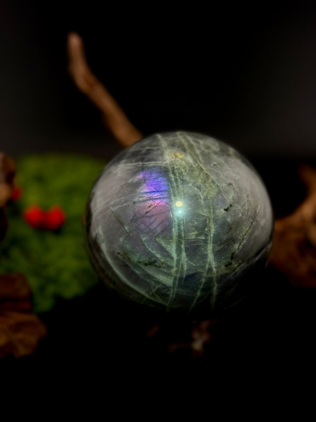 Pink & Purple Flash Labradorite Statement Spheres