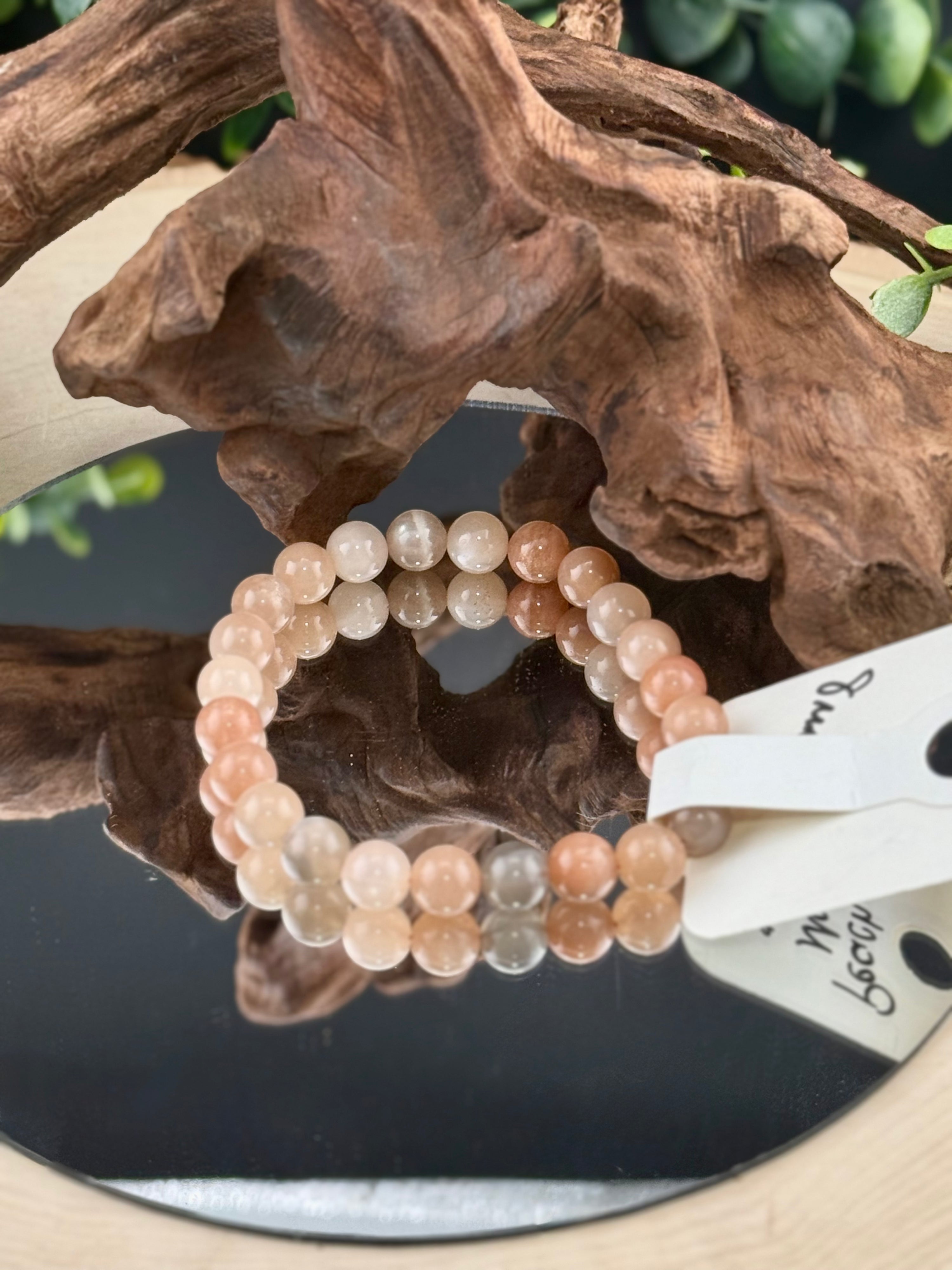 Peach Moonstone 8mm Bracelets