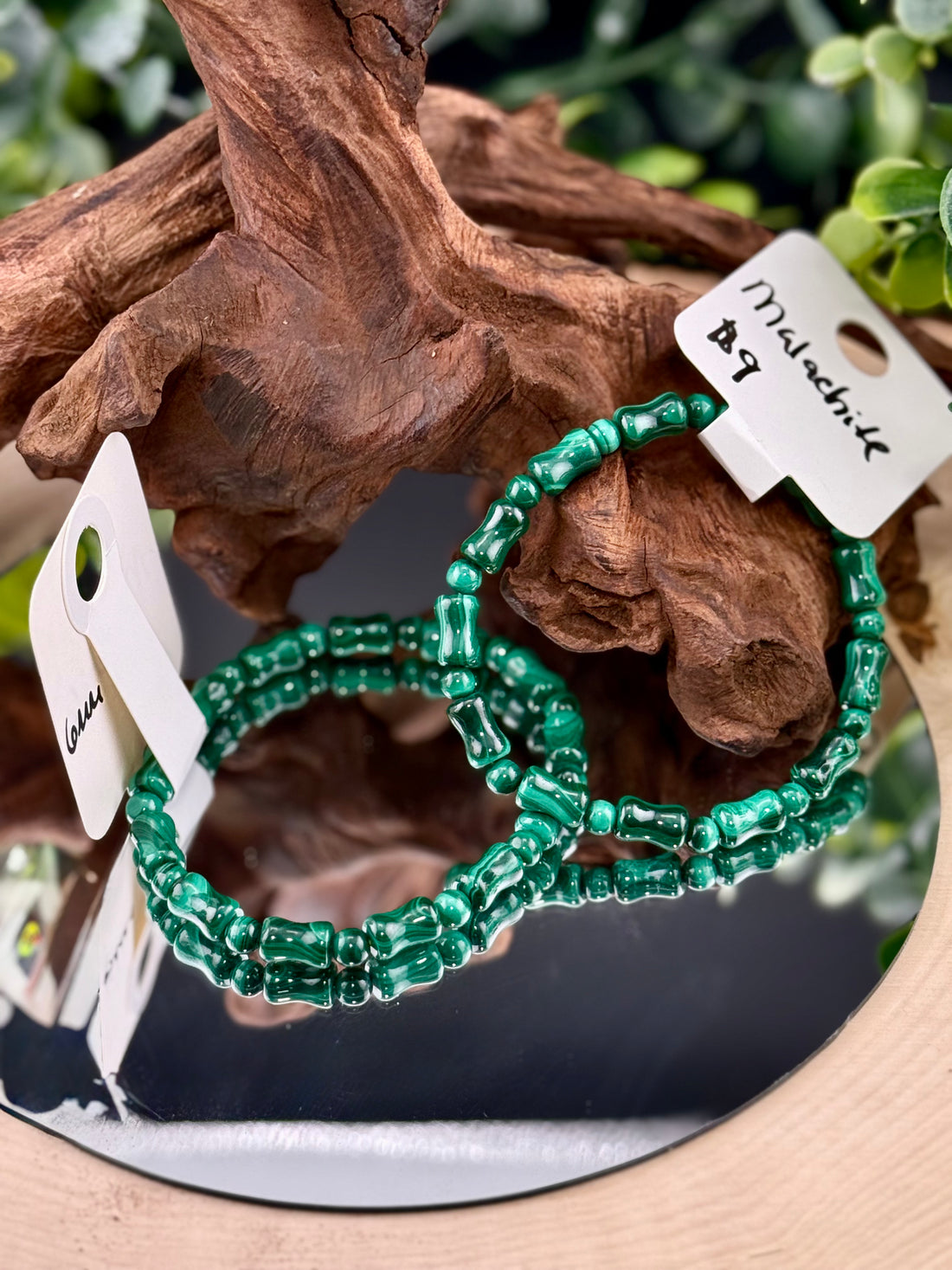 Malachite Barrel Bead 6mm Bracelets