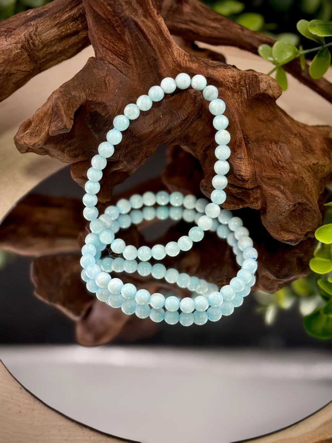 Blue Aragonite 4mm Bracelets