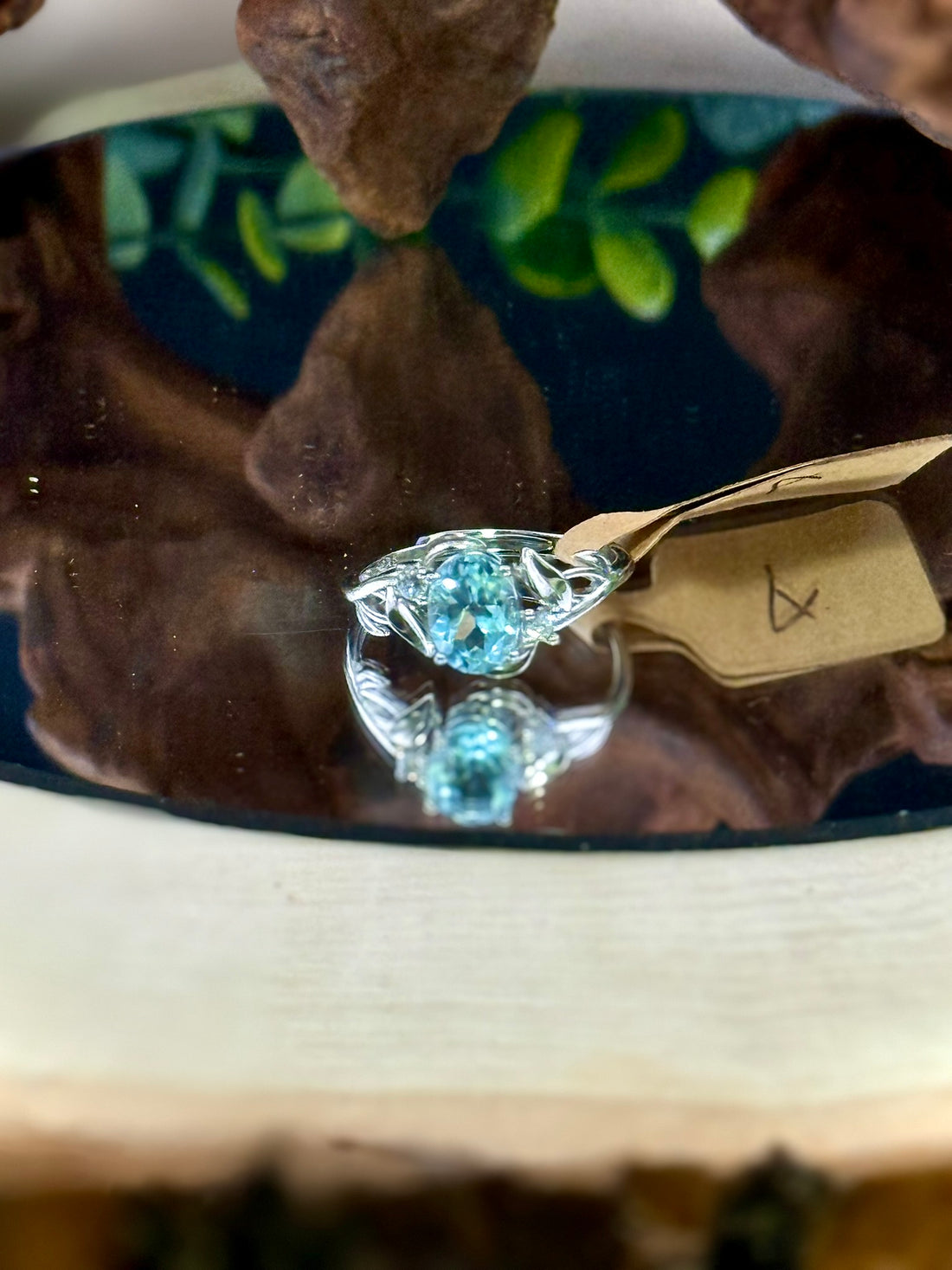 Aquamarine Adjustable Rings