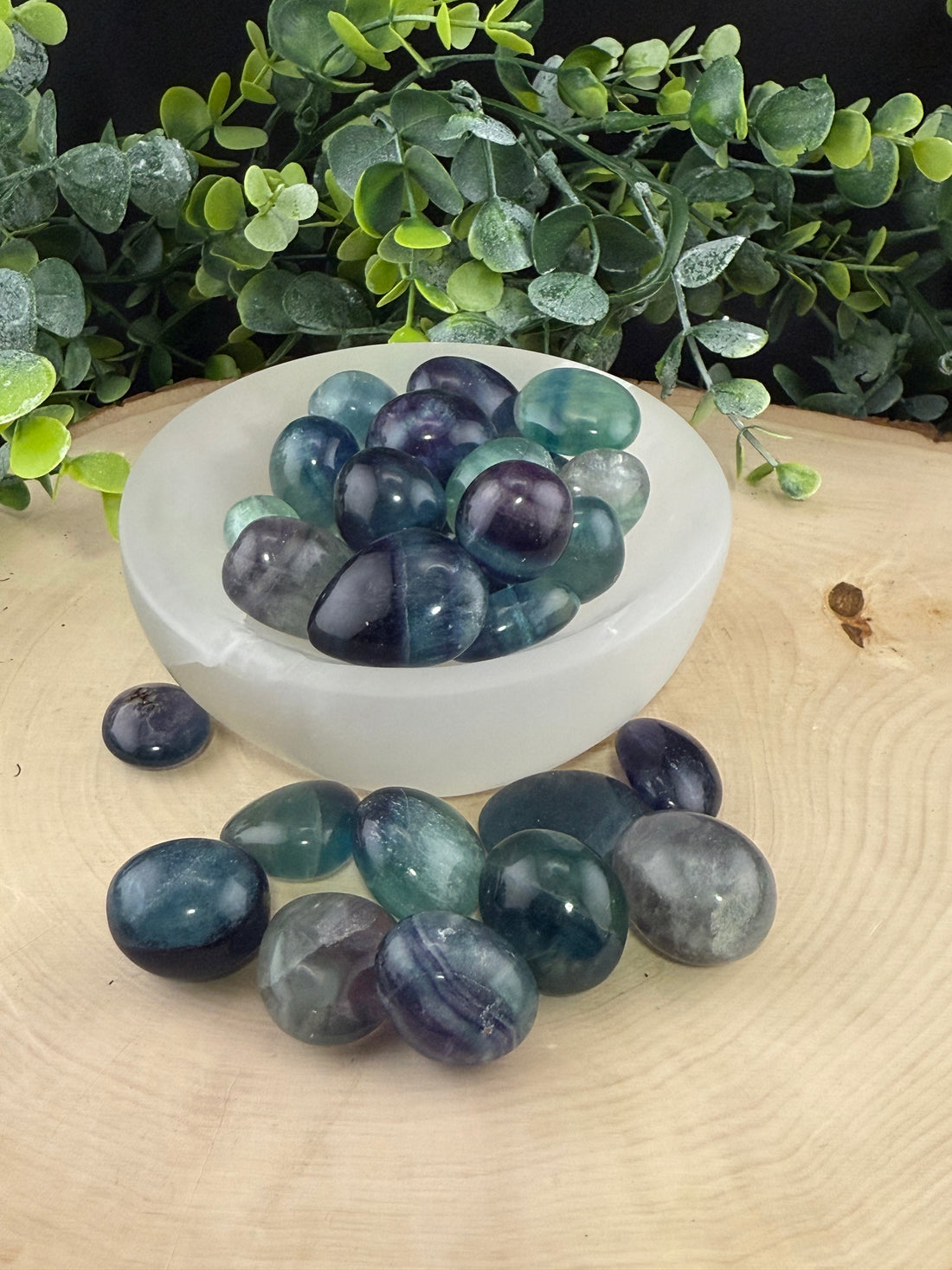 Dark Rainbow Fluorite Tumble