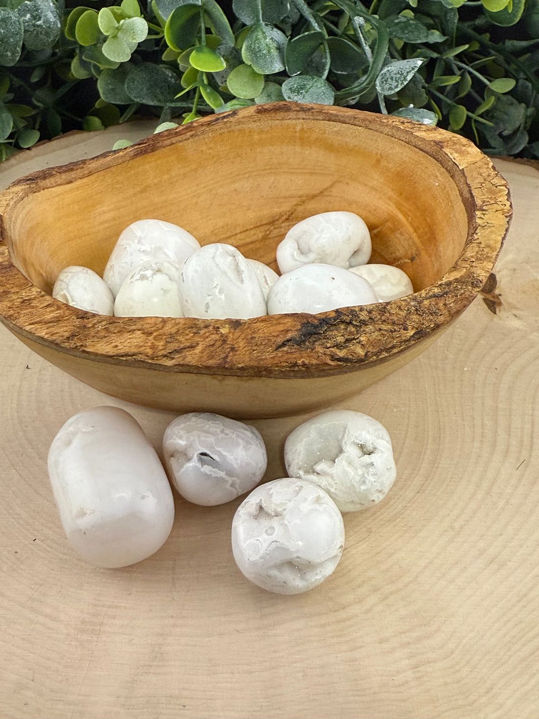 White Plume Agate Tumbles