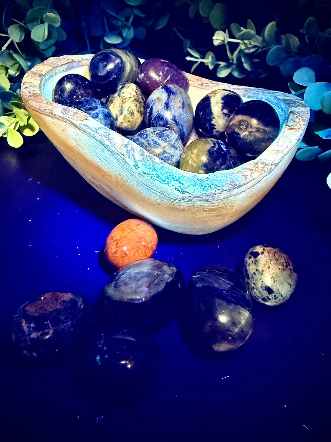 Sodalite Tumbles w/ Hackmanite Inclusions