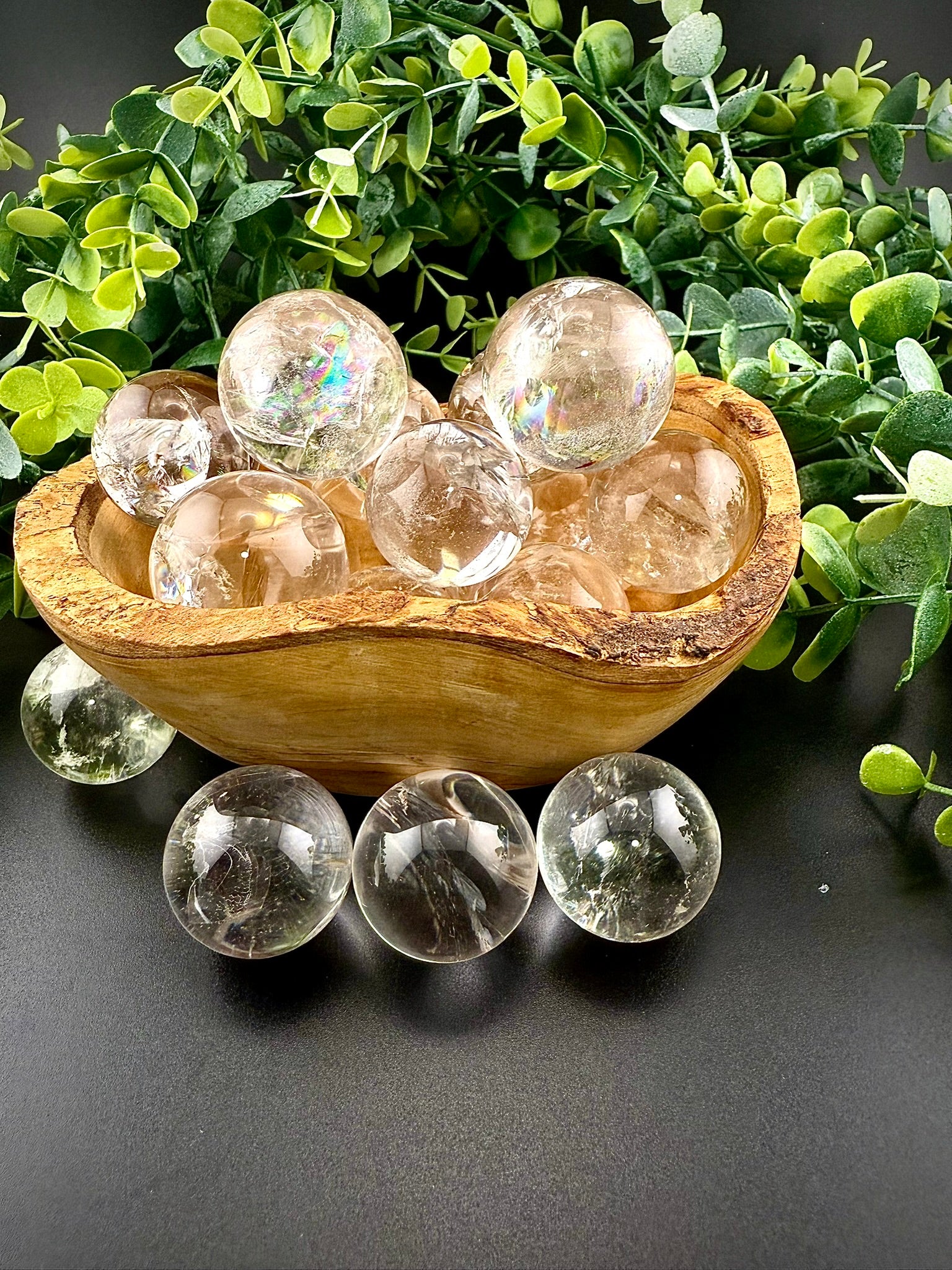 Rainbow Clear Quartz Mini Sphere