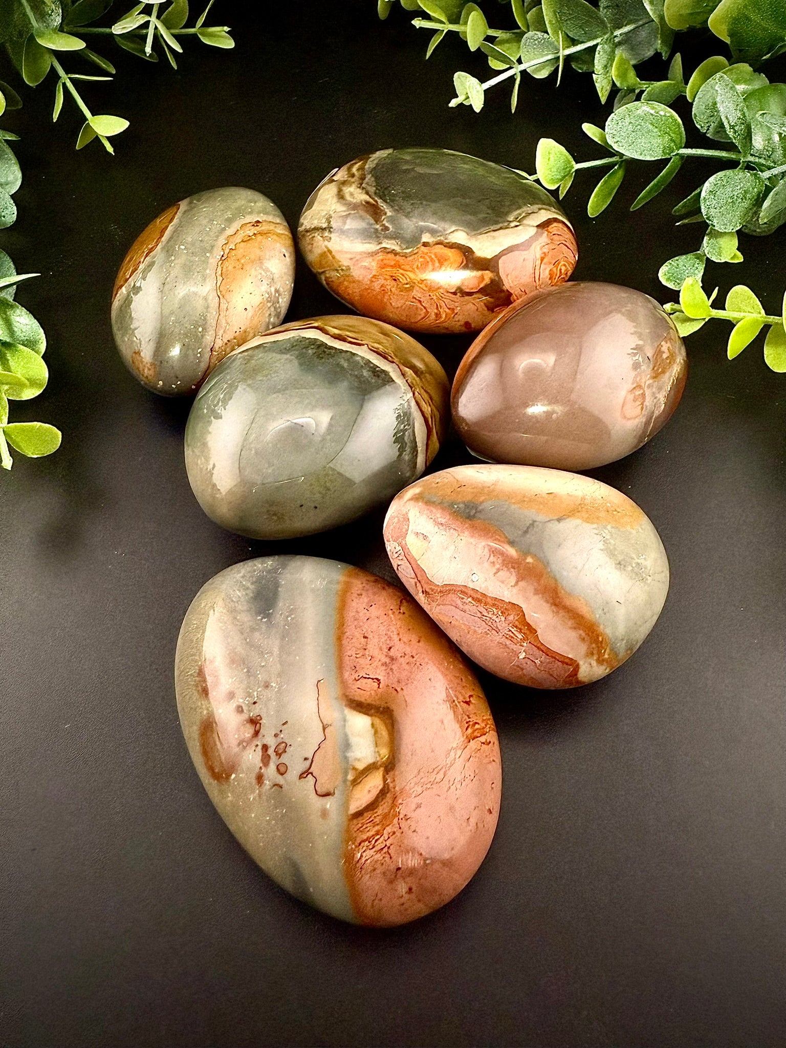 Polychrome Jasper Palmstones