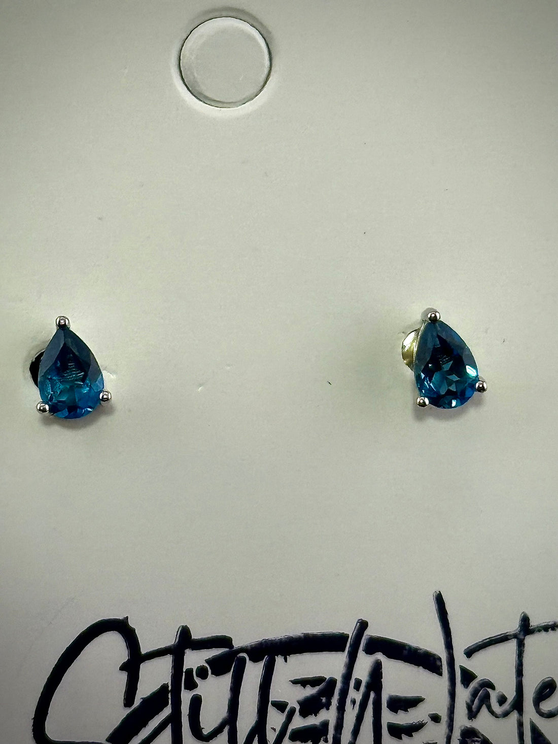 High Quality London Blue Topaz Stud Earrings
