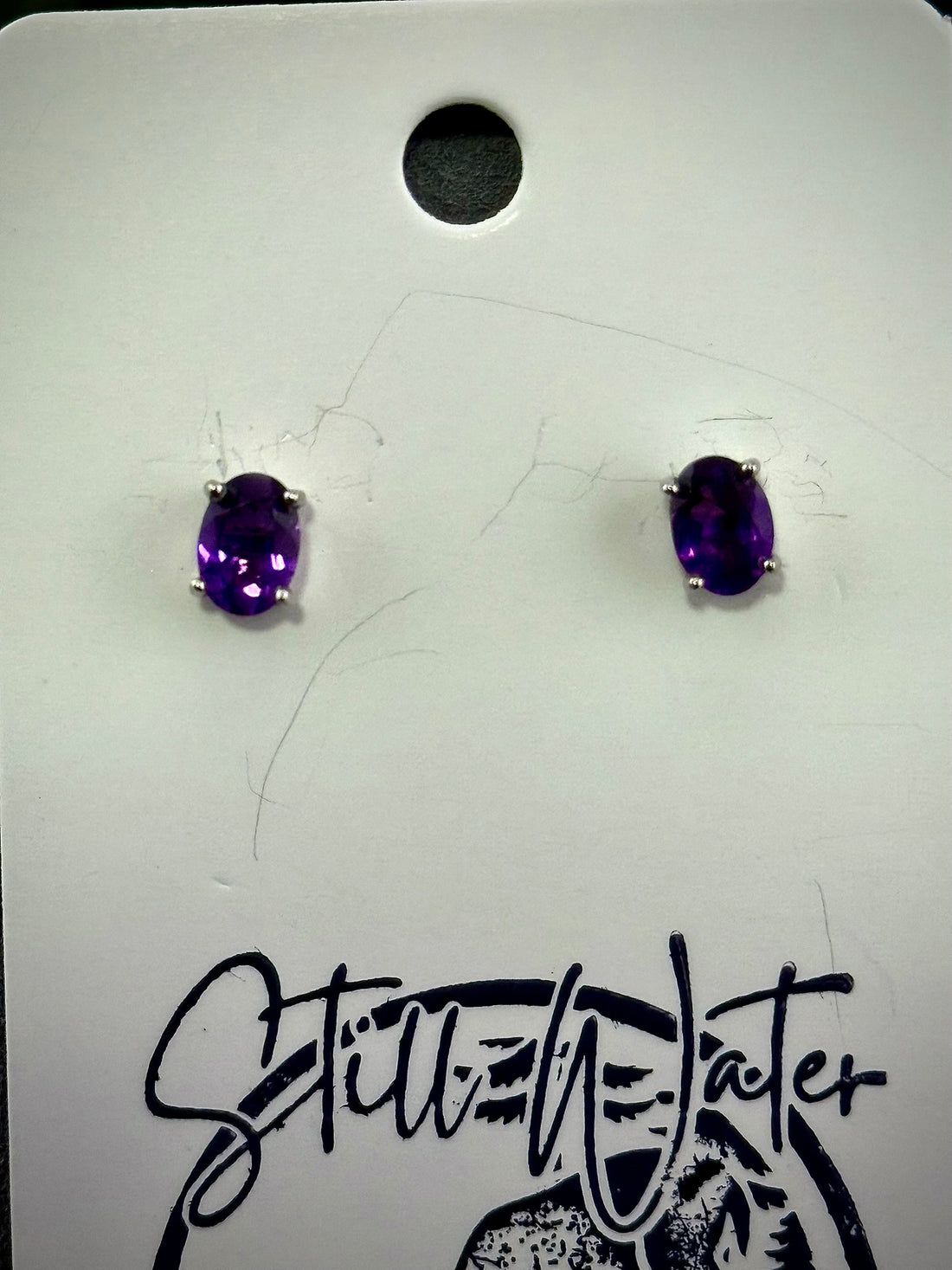 High Quality Amethyst Stud Earrings