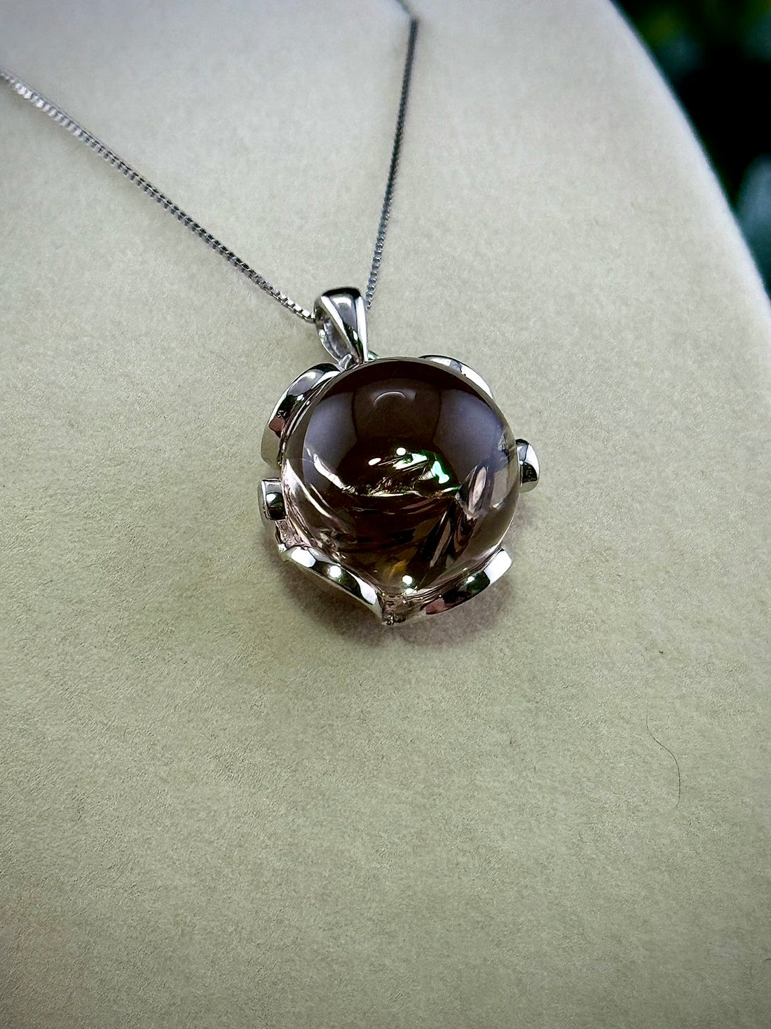 Rainbow Smokey Quartz Sphere Pendant