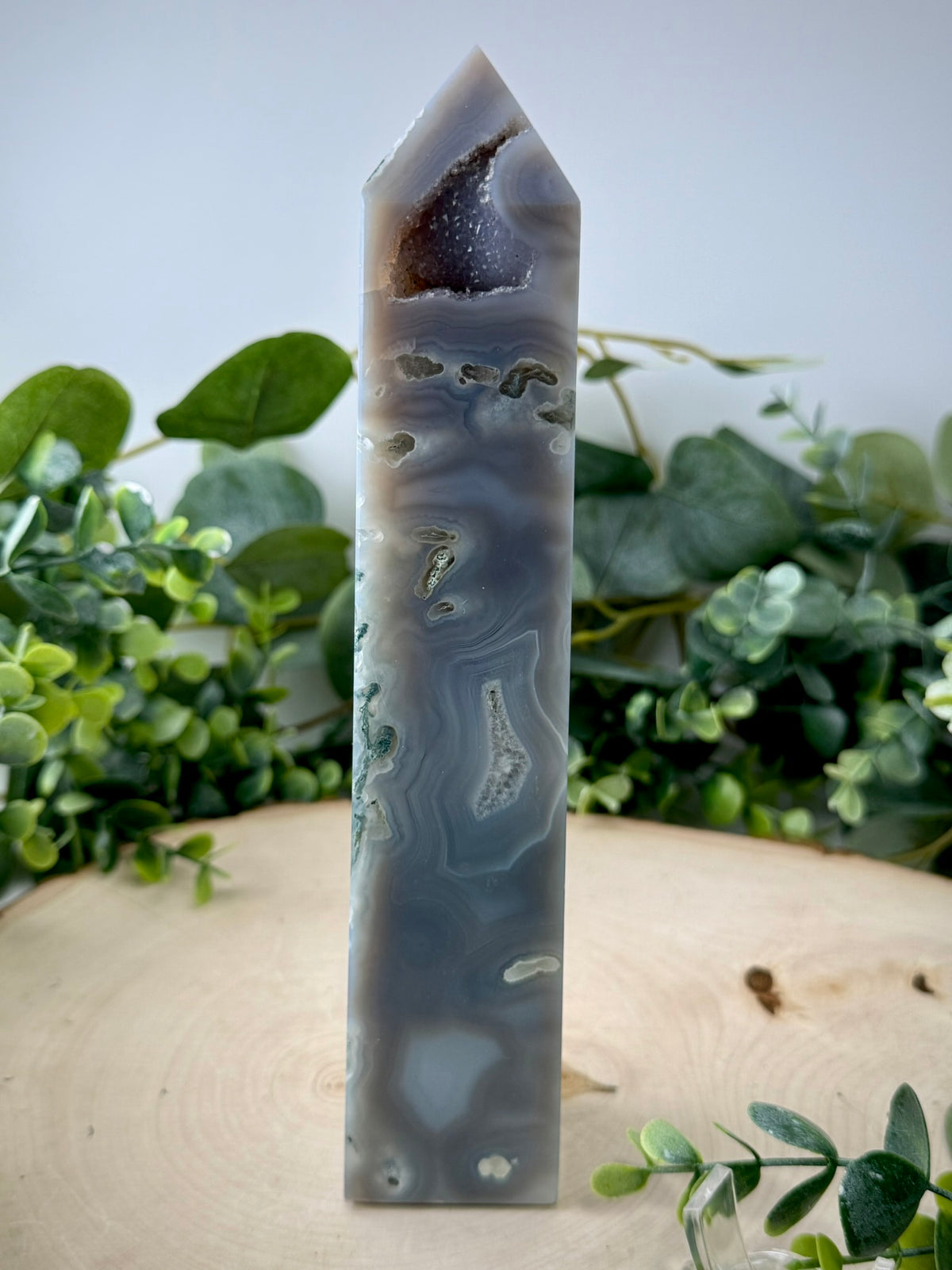 Moss Agate Towers | Natural Gemstone Crystal Point Decor