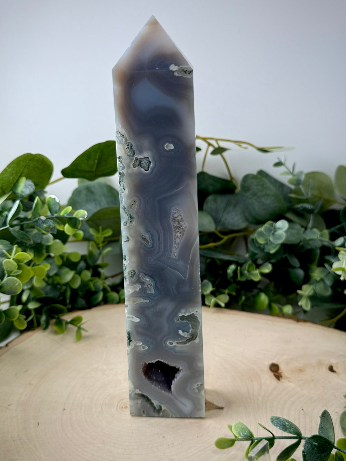 Moss Agate Towers | Natural Gemstone Crystal Point Decor