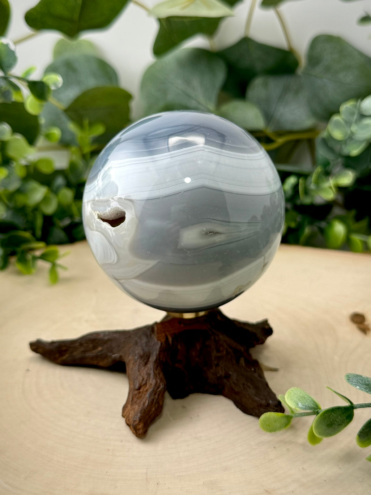 Brazilian Agate Sphere | Natural Brazil Agate Polished Crystal Sphere - Still Water Crystals
