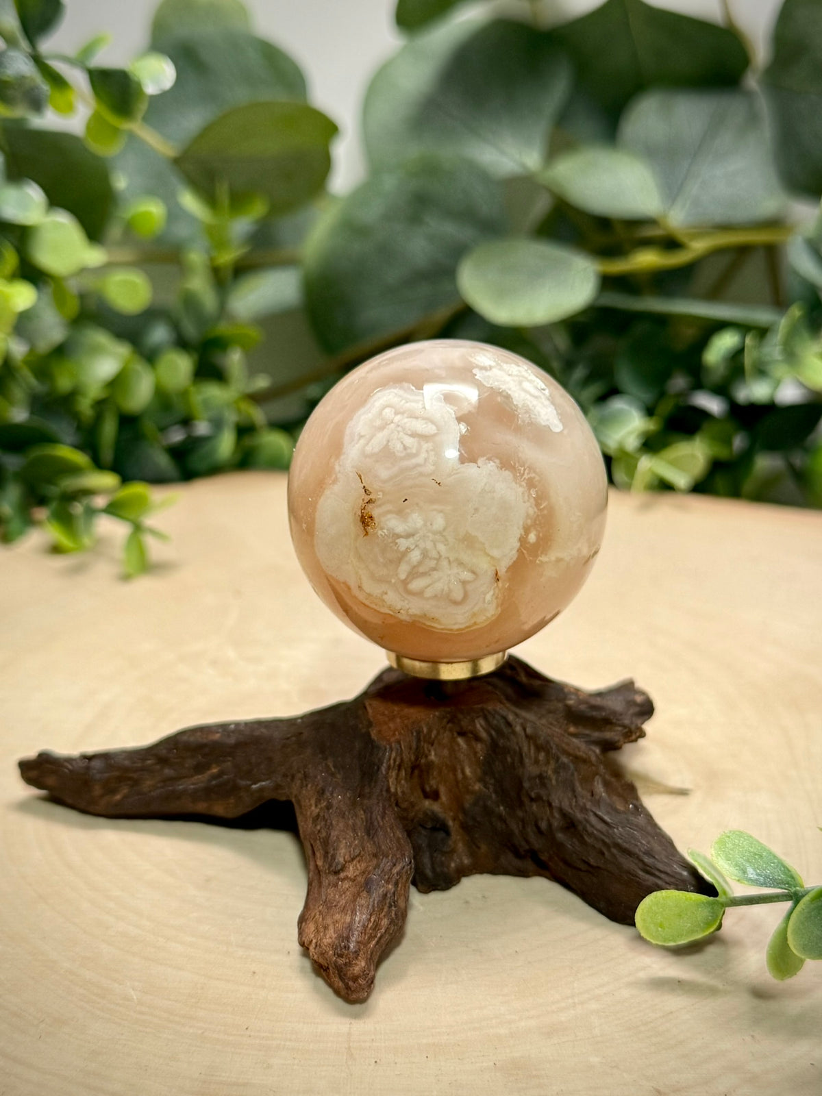 Carnelian Flower Agate Spheres | Natural Crystal Display Spheres