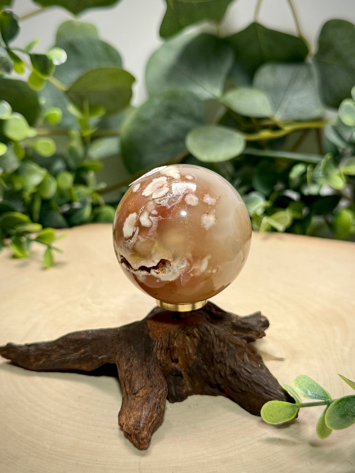 Carnelian Flower Agate Spheres | Natural Crystal Display Spheres