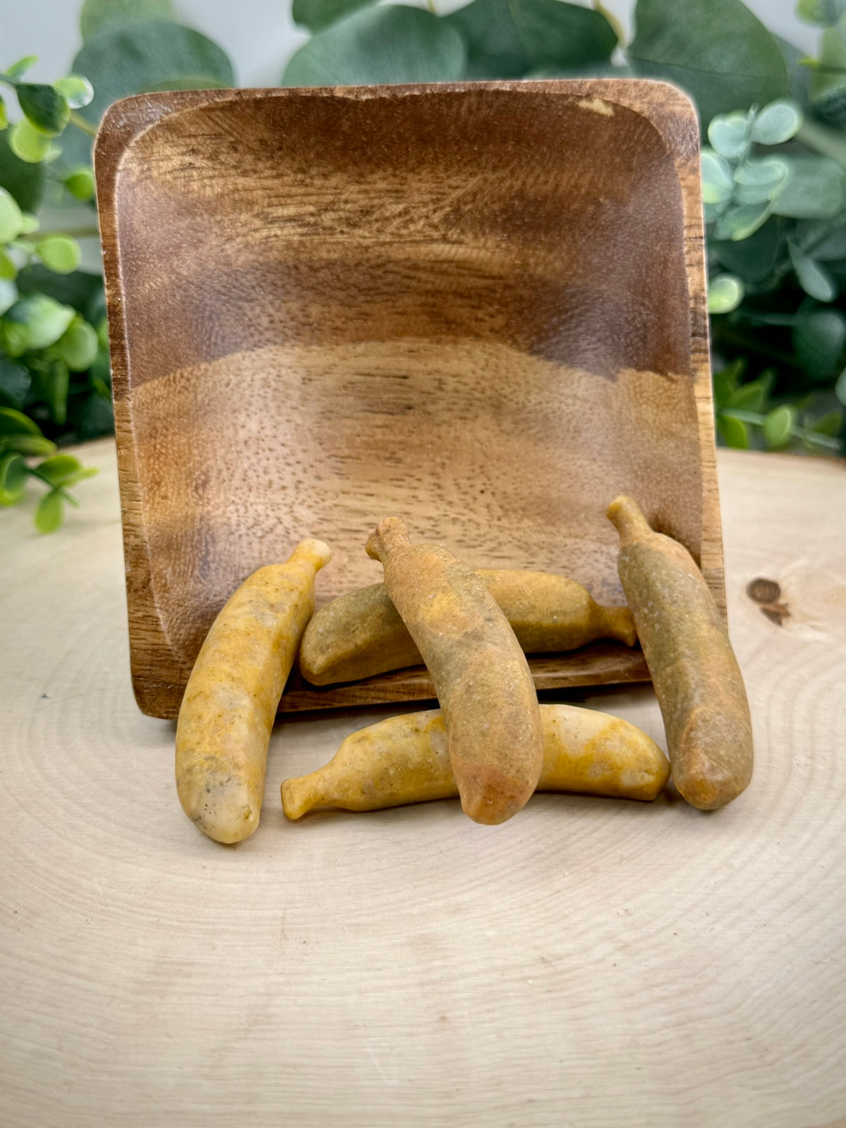 Jade Banana Carving | Natural Stone Food Fruit Figurine - Still Water Crystals