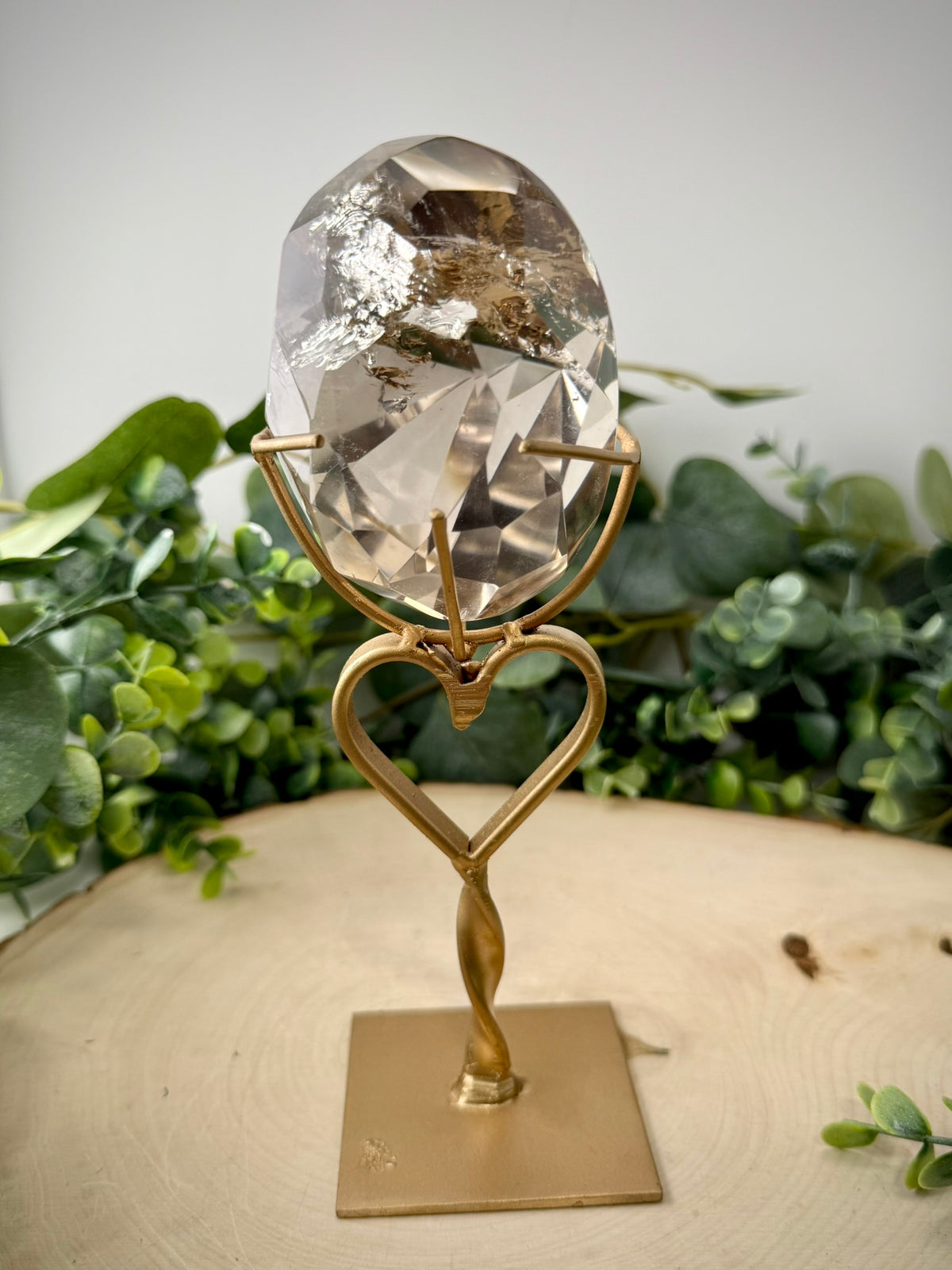 Faceted Lemurian Quartz from Brazil | Natural Crystal Display Specimen - Still Water Crystals