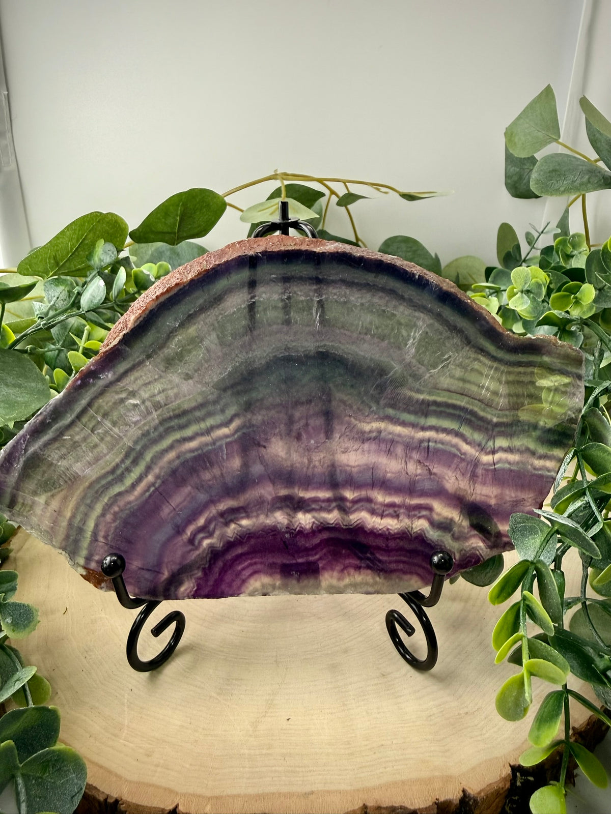 Rainbow Fluorite Slab | Natural Polished Fluorite Display Stone - Still Water Crystals