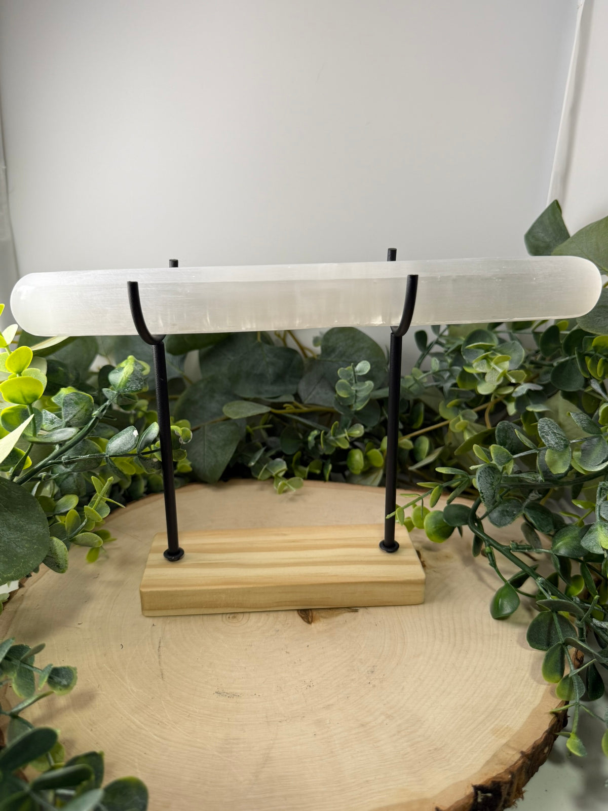 Selenite Bracelet Holder Stand | Crystal Jewelry Display