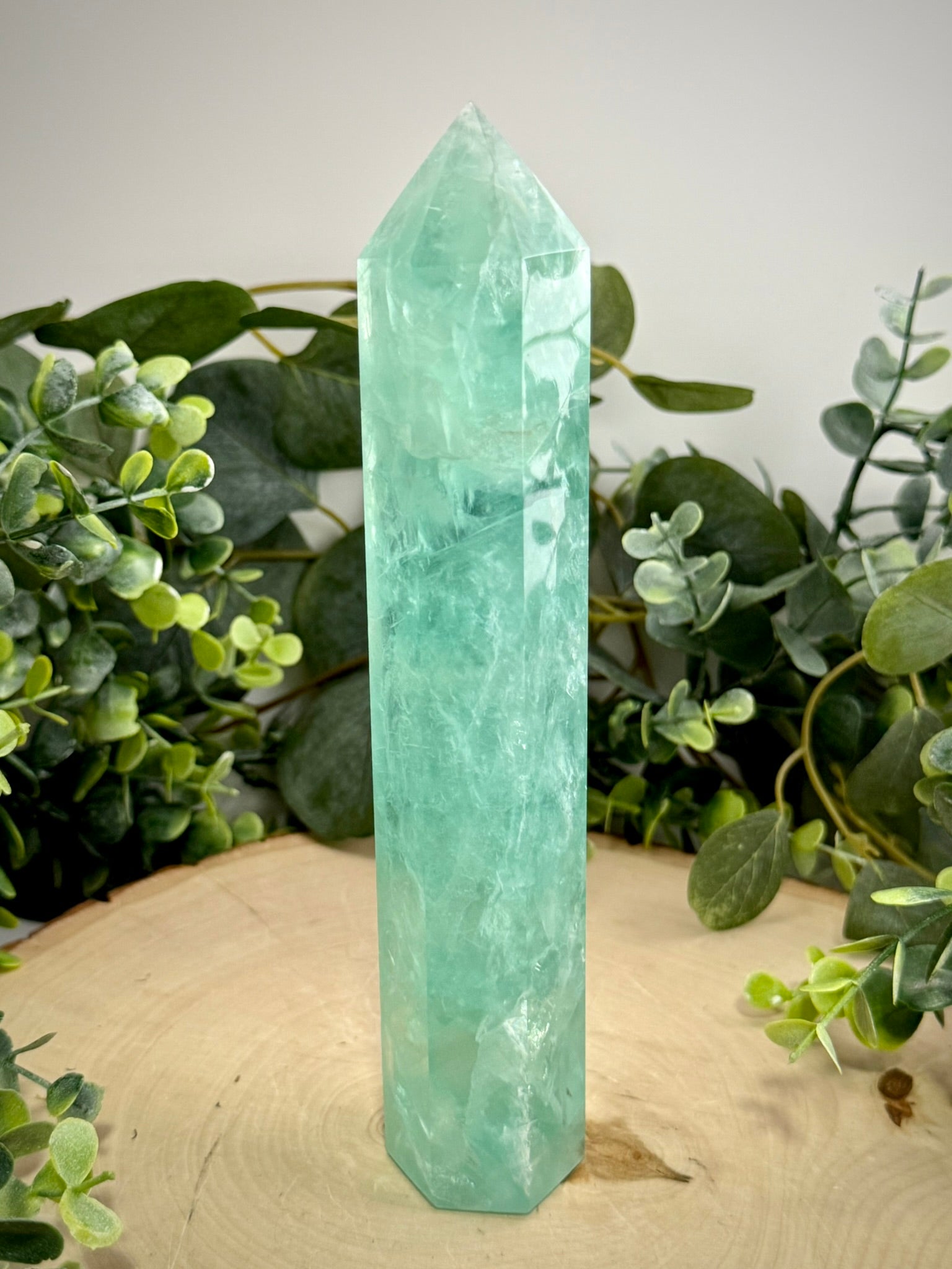 Baja Blast Fluorite Tower | Natural Green Fluorite Crystal Point