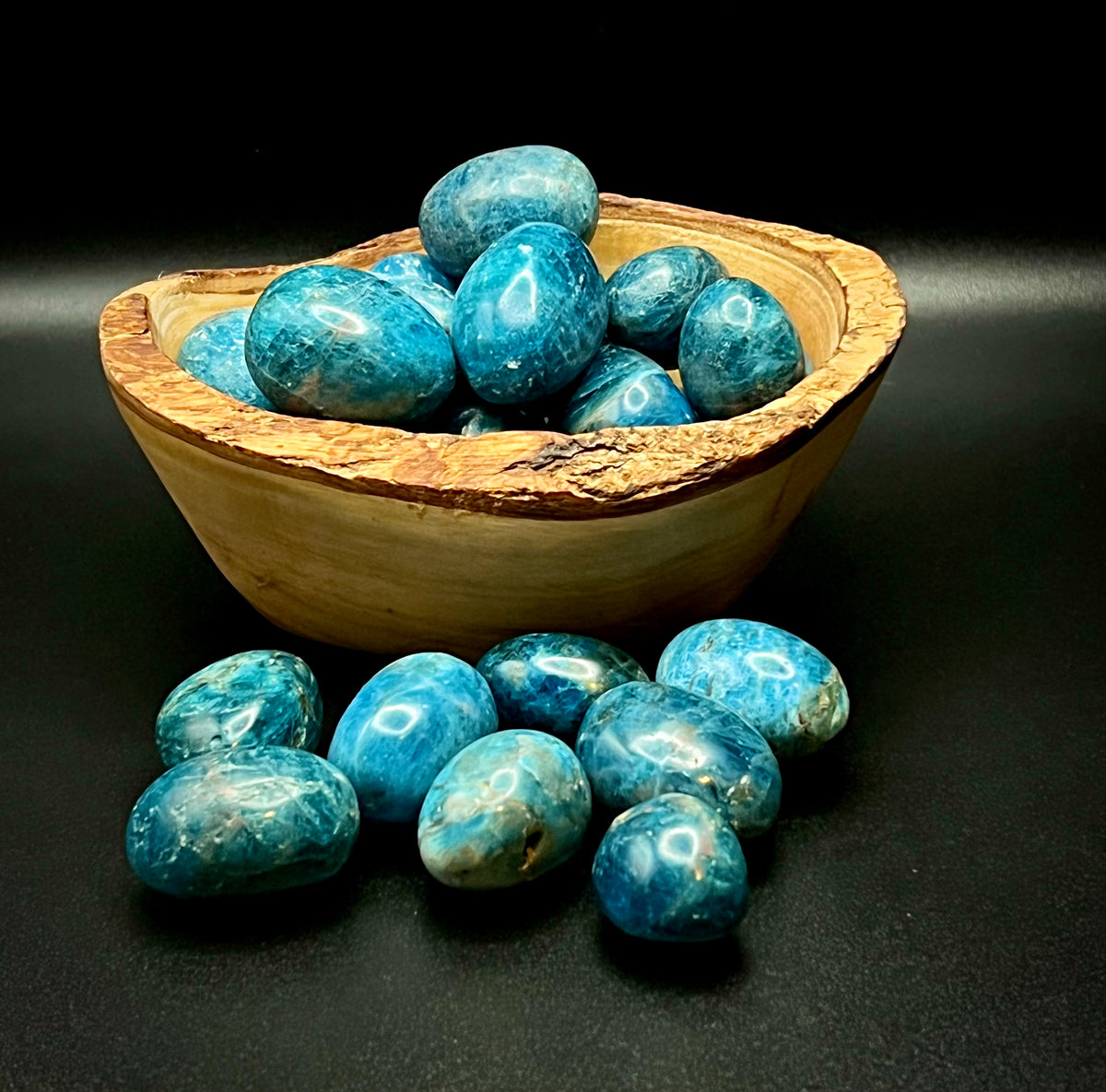 Blue Apatite Tumble - Still Water Crystals