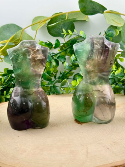 Fluorite Lady Body Carvings