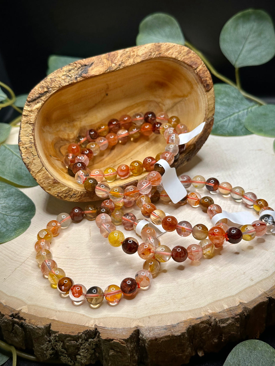 Fire Quartz &amp; Golden Healer Bracelet